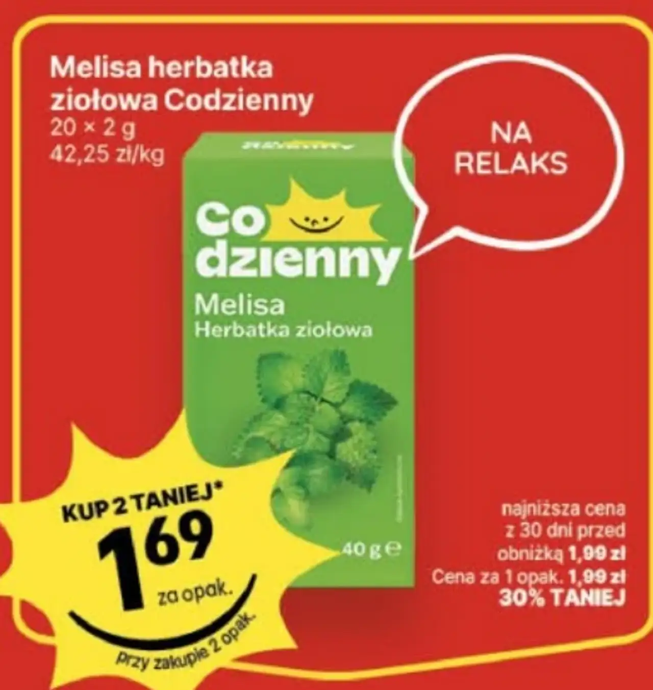 Melisa herbatka ziołowa Codzienny
