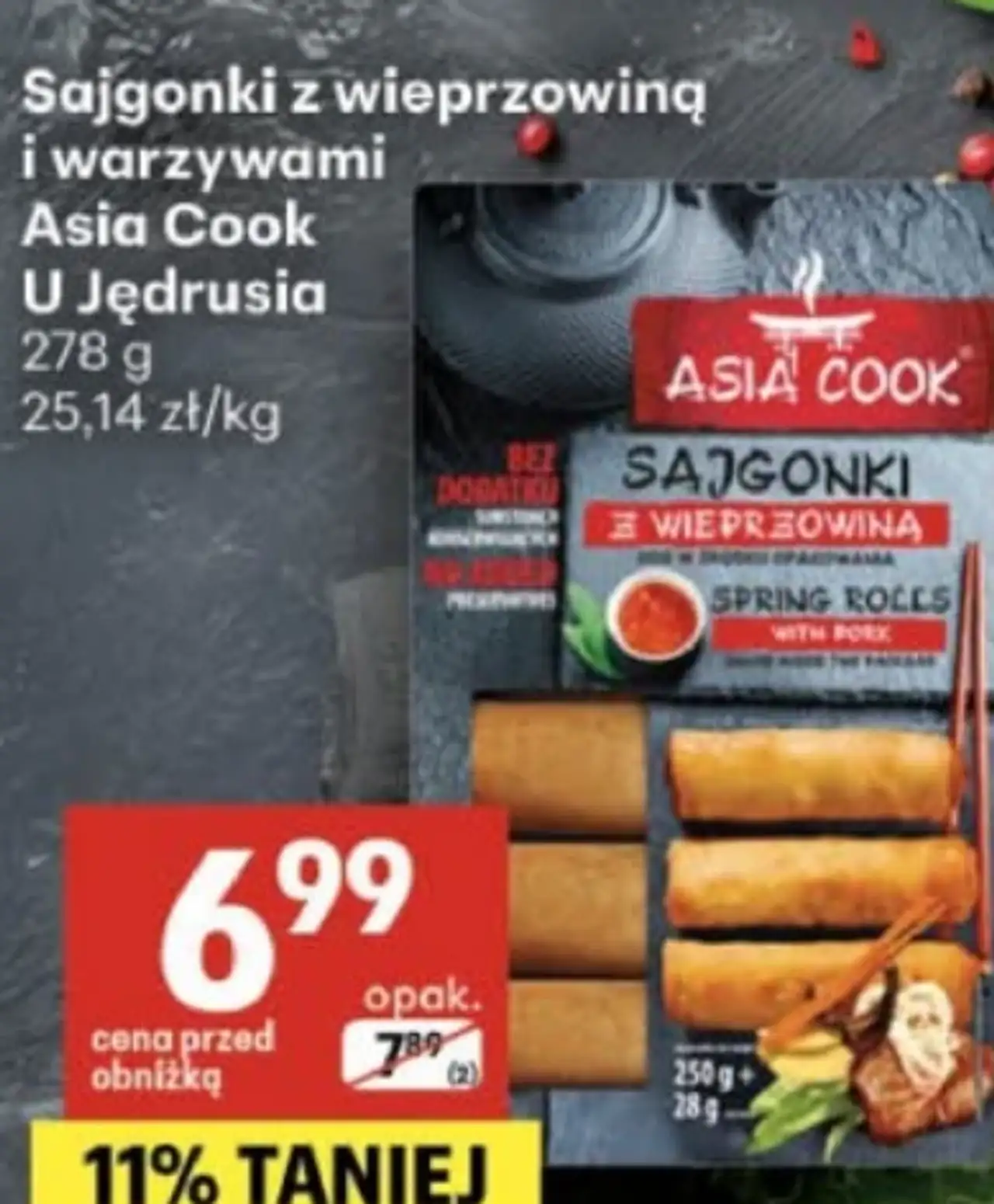 Sajgonki z wieprzowiną i warzywami Asia Cook U Jędrusia