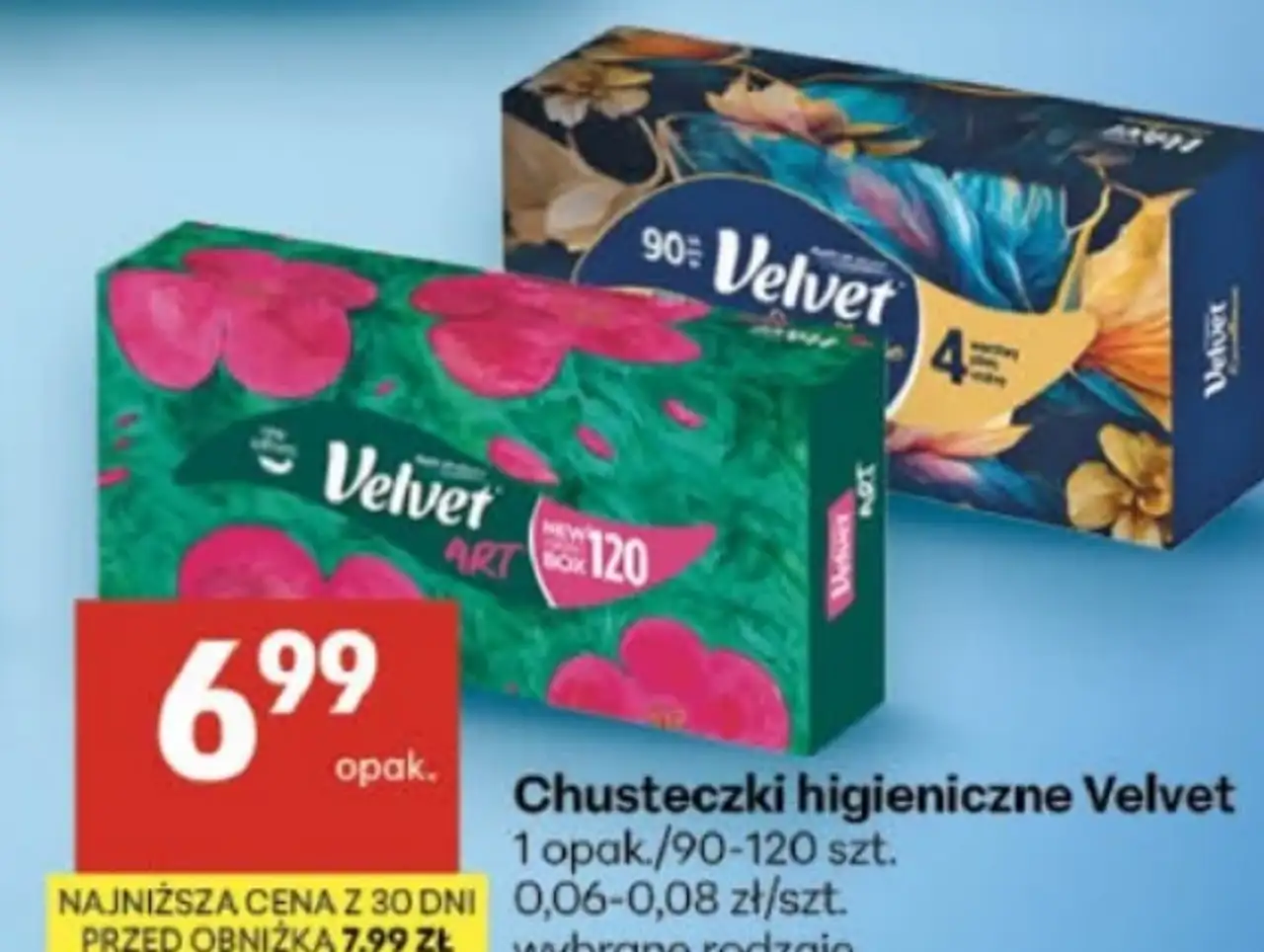 Chusteczki higieniczne Velvet
