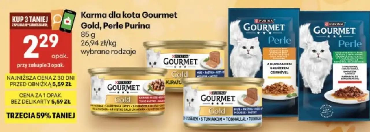 Karma dla kota Gourmet Gold, Perle Purina
