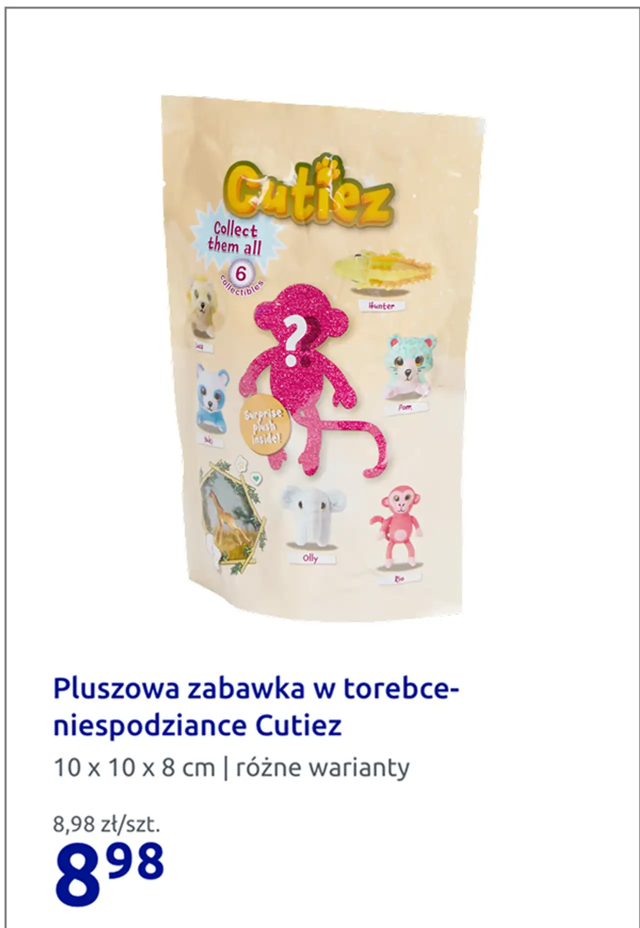 Pluszowa zabawka w torebce-niespodziance Cutiez