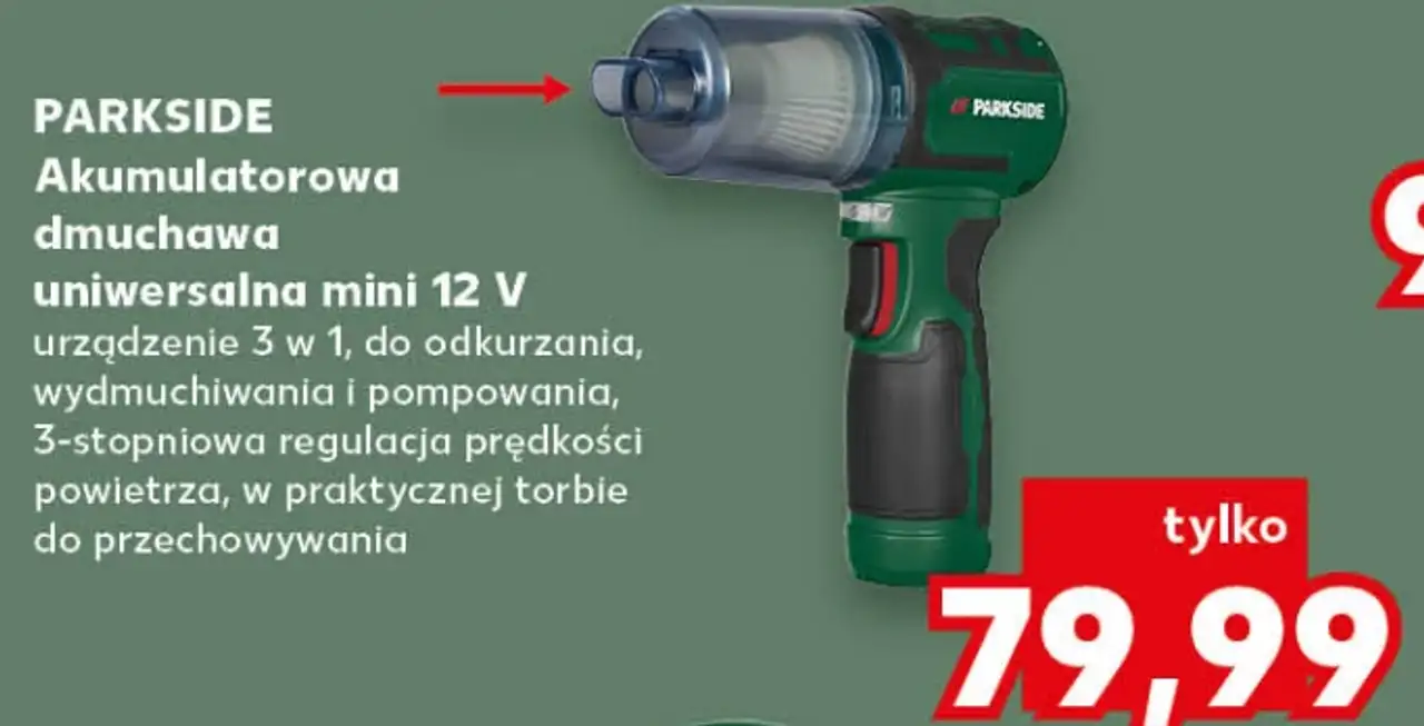 PARKSIDE Akumulatorowa dmuchawa uniwersalna mini 12 V