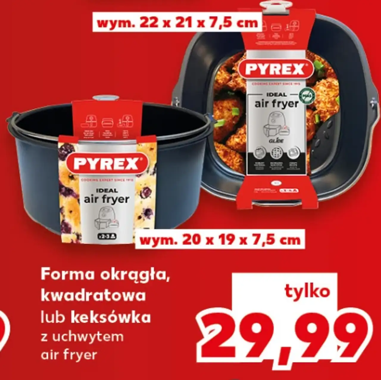 PYREX Forma okrągła, kwadratowa lub keksówka