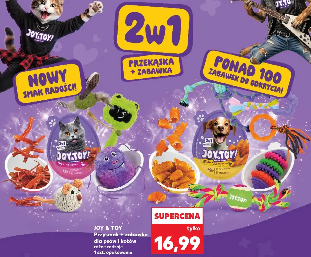 JOY & TOY Przysmak + zabawka dla psów i kotów