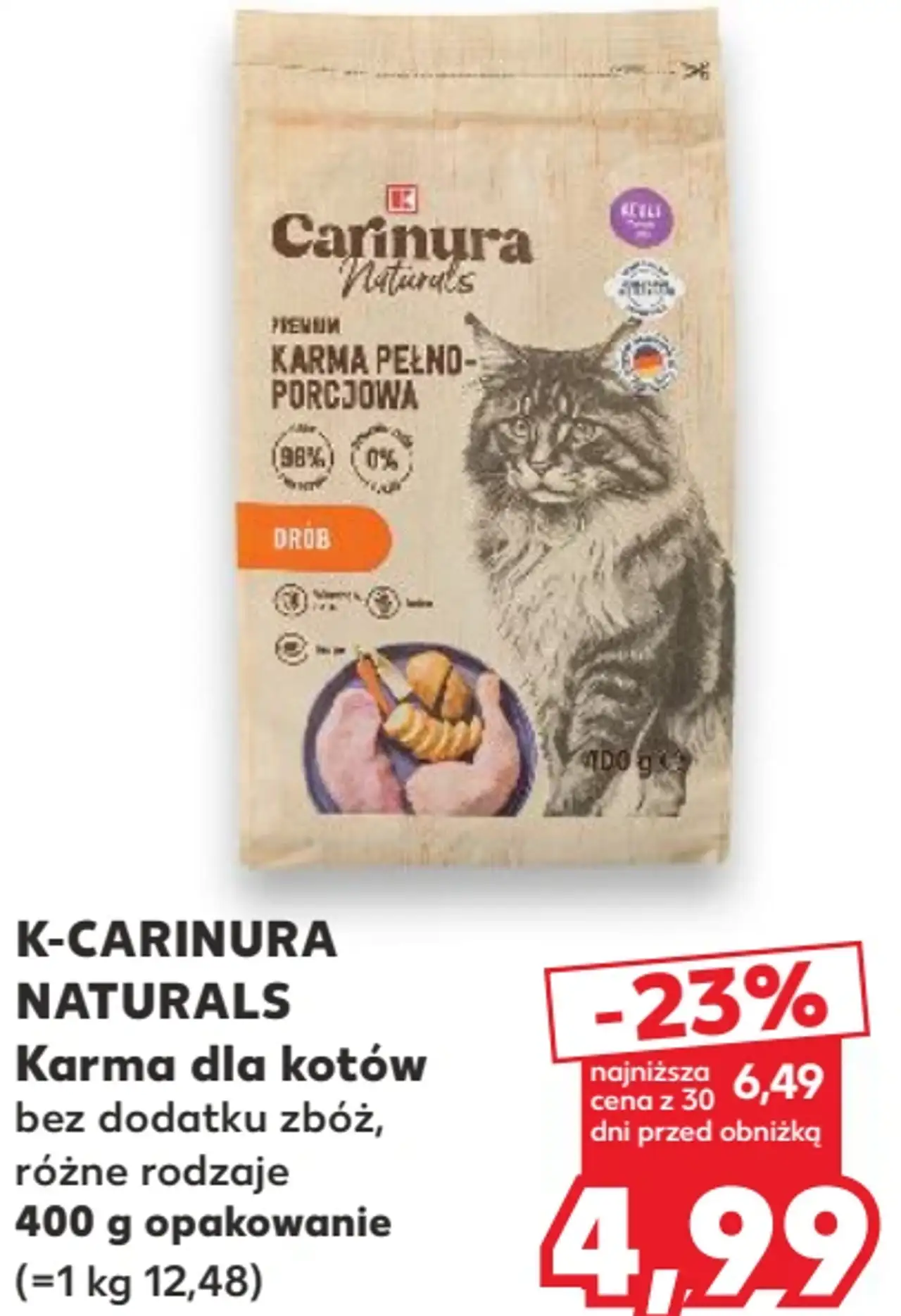 K-Carinura Naturals Karma dla kotów bez dodatku zbóż