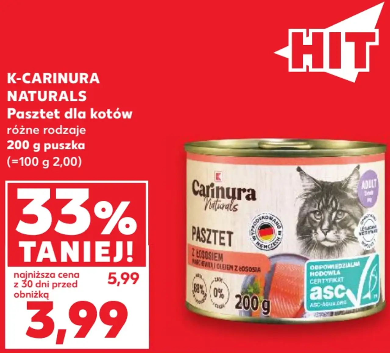 K-Carinura Naturals Pasztet dla kotów