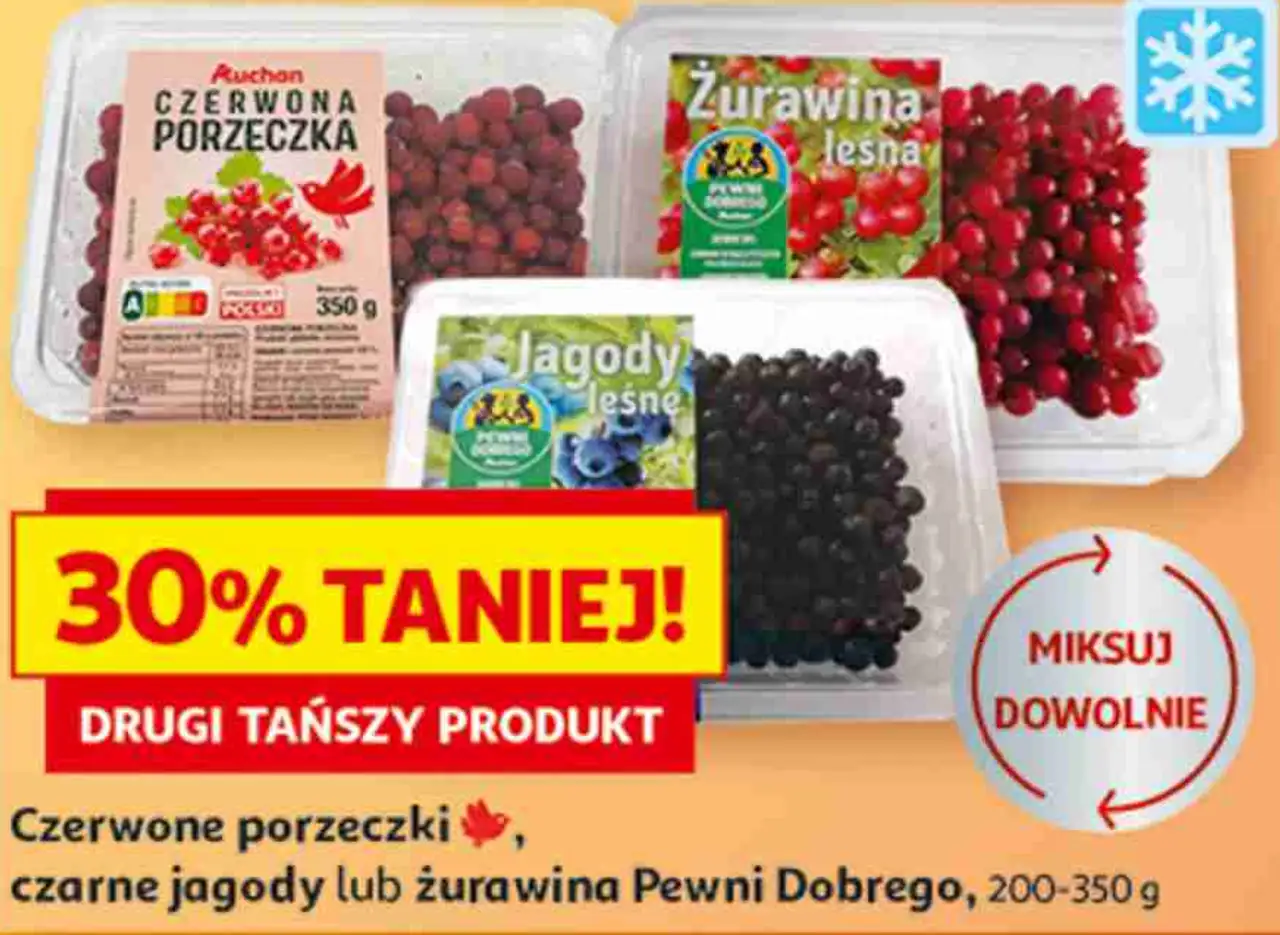 Czerwone porzeczki, czarne jagody lub żurawina Pewni Dobrego