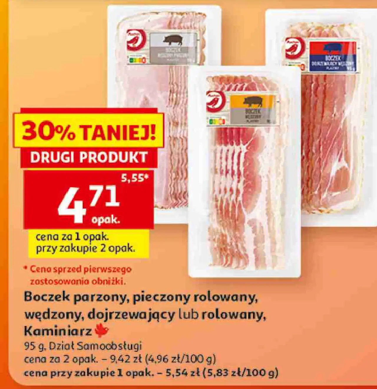 Boczek parzony, pieczony rolowany, wędzony, dojrzewający lub rolowany Kaminiarz
