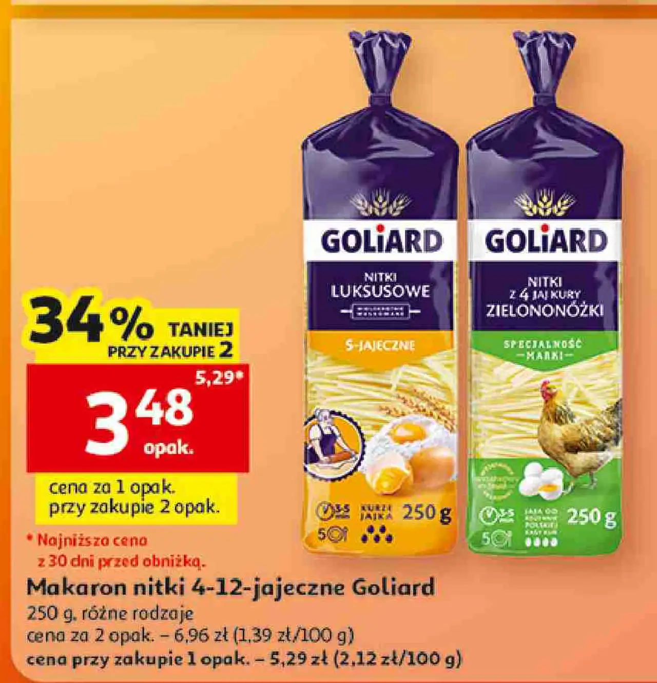 Makaron nitki 4-12-jajeczne Goliard