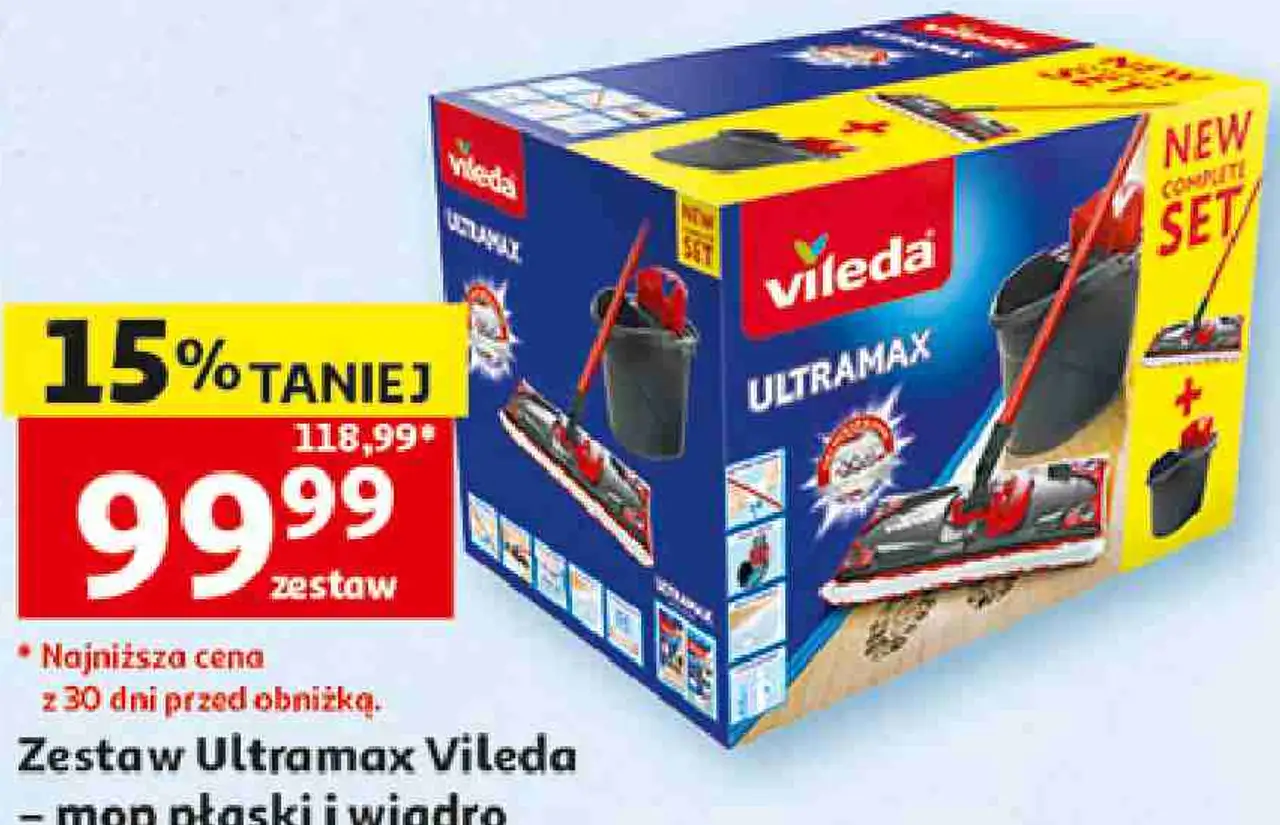 Zestaw Ultramax Vileda - mop płaski i wiadro