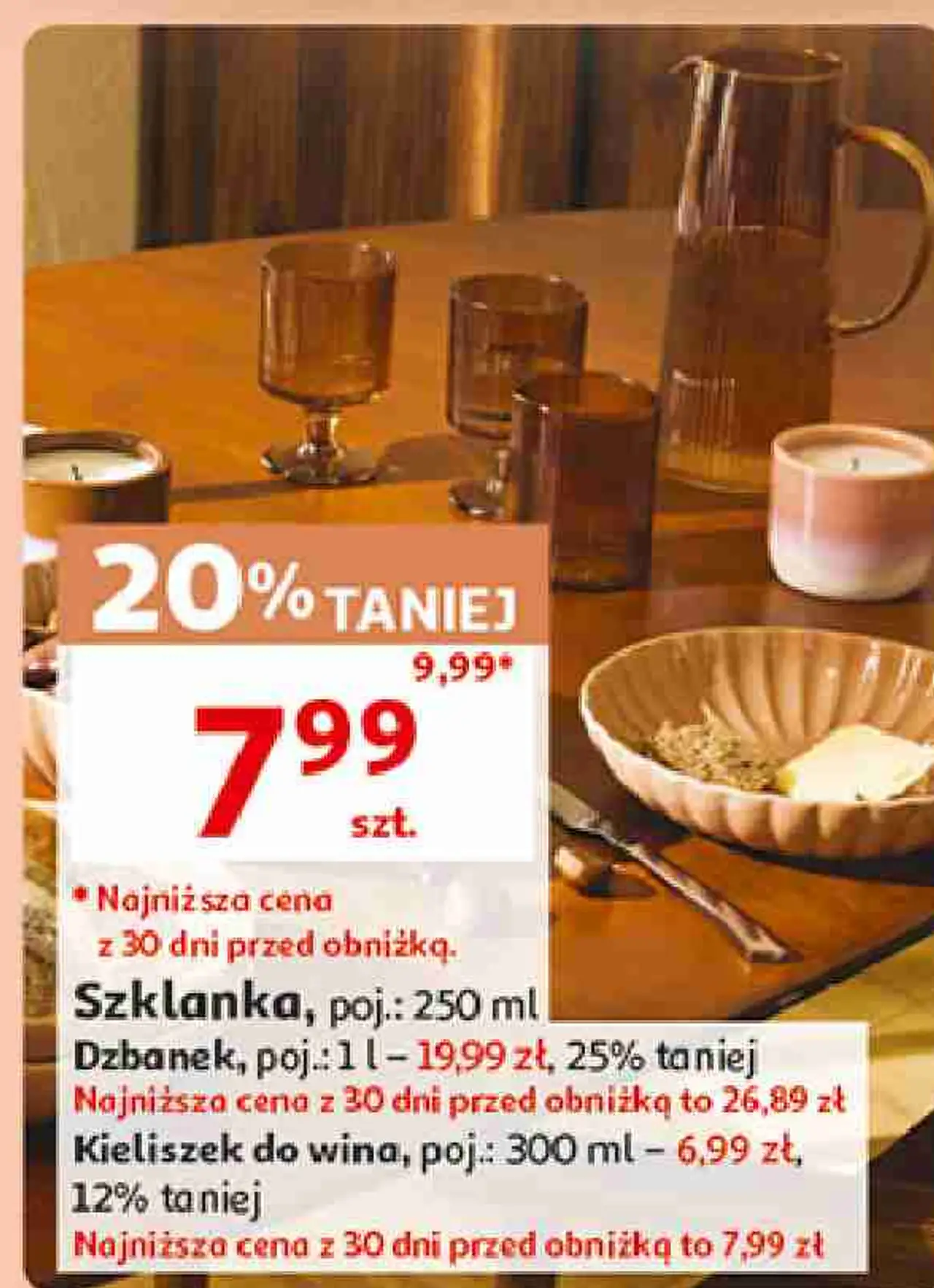 Szklanka, dzbanek lub kieliszek do wina actuel