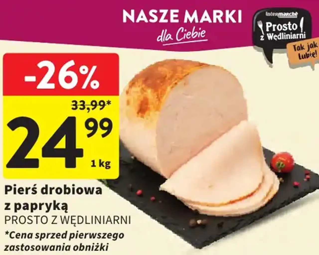 Pierś drobiowa z papryką PROSTO Z WĘDLINIARNI