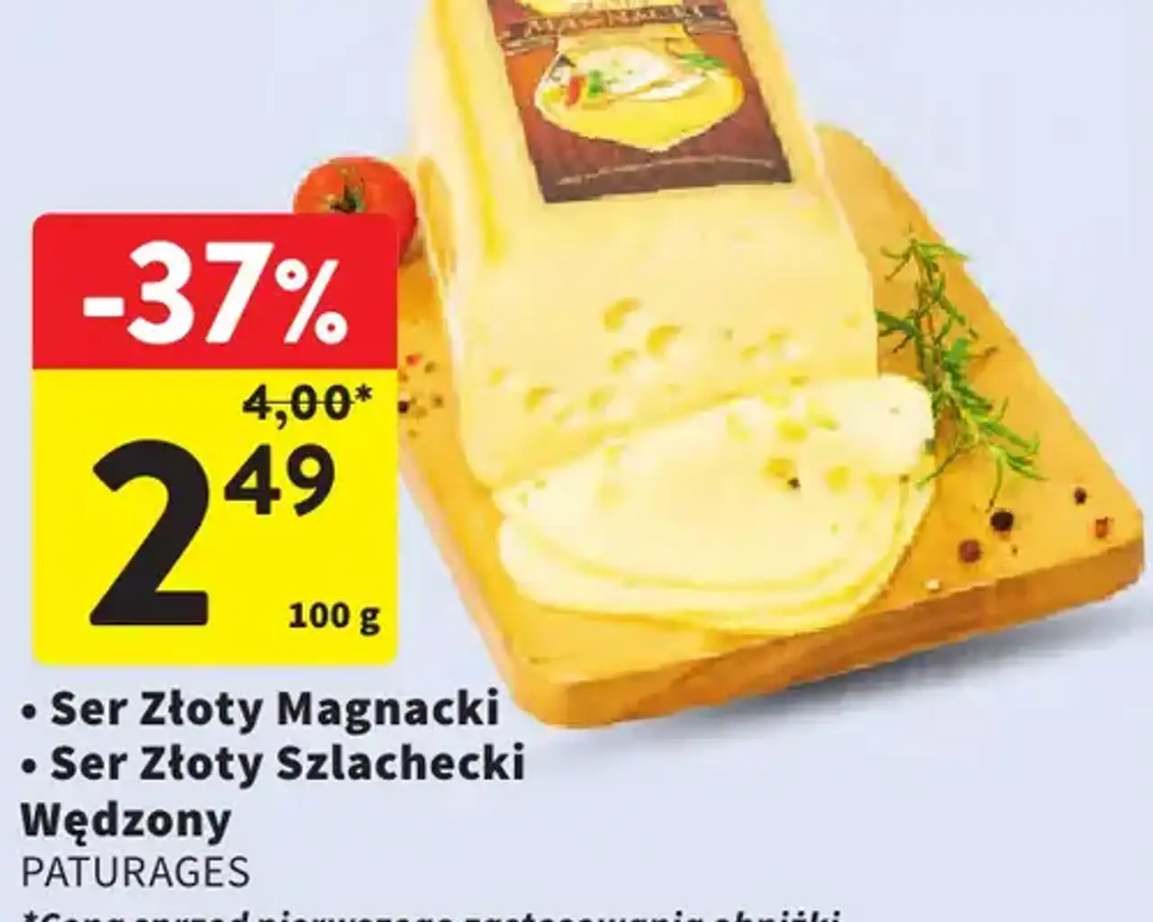 Ser Złoty Magnacki / Ser Złoty Szlachecki Wędzony PATURAGES