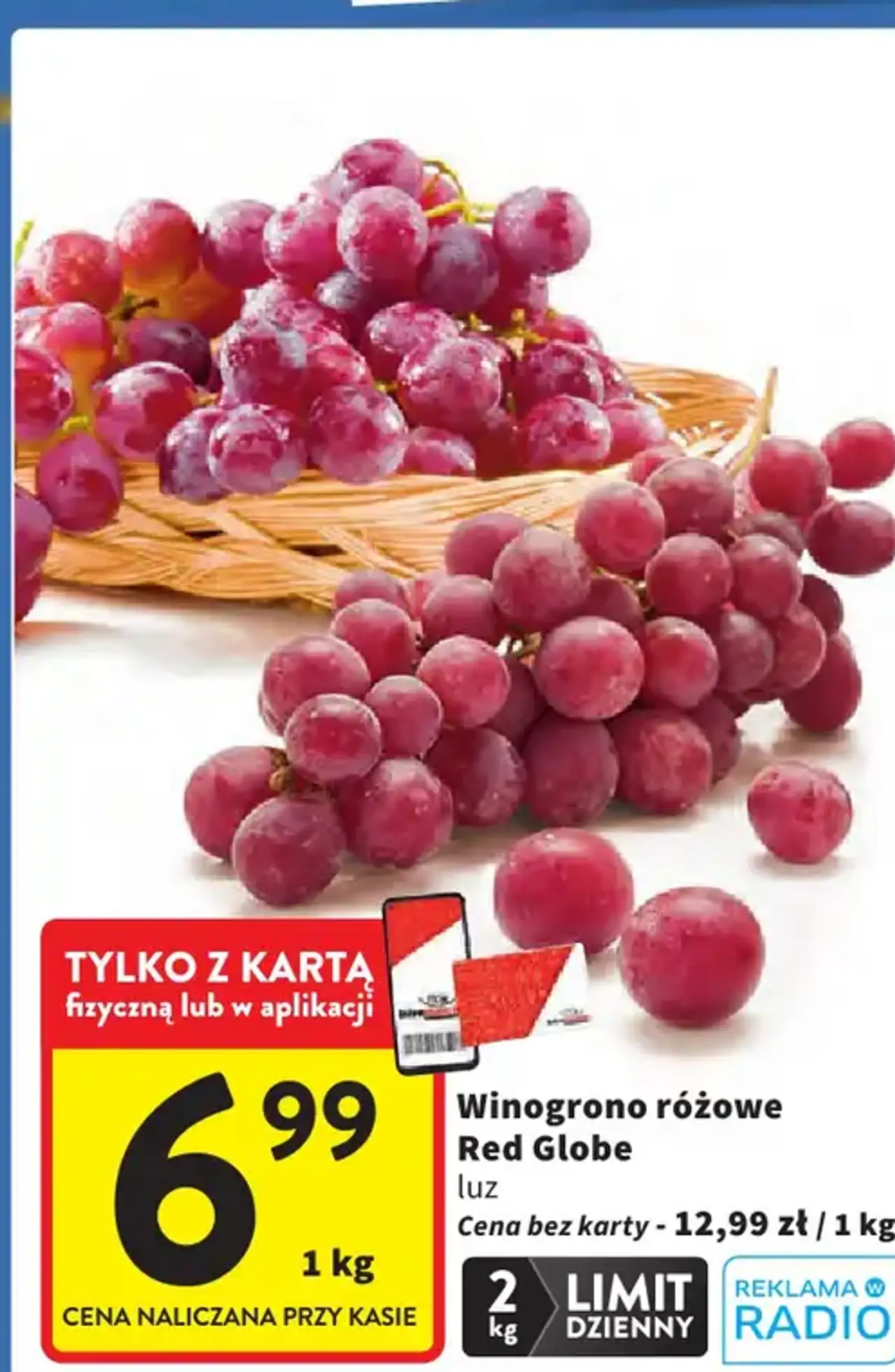 Winogrono różowe Red Globe luz