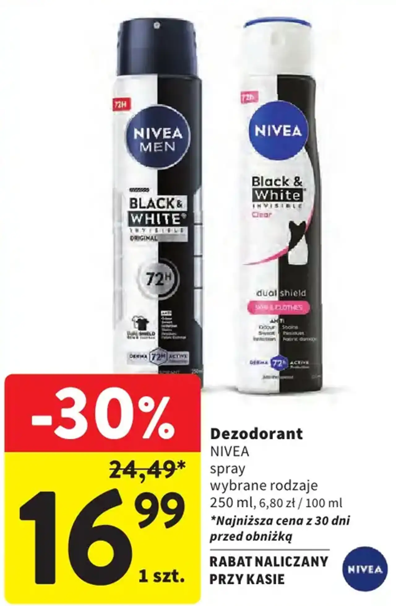 Dezodorant NIVEA spray wybrane rodzaje