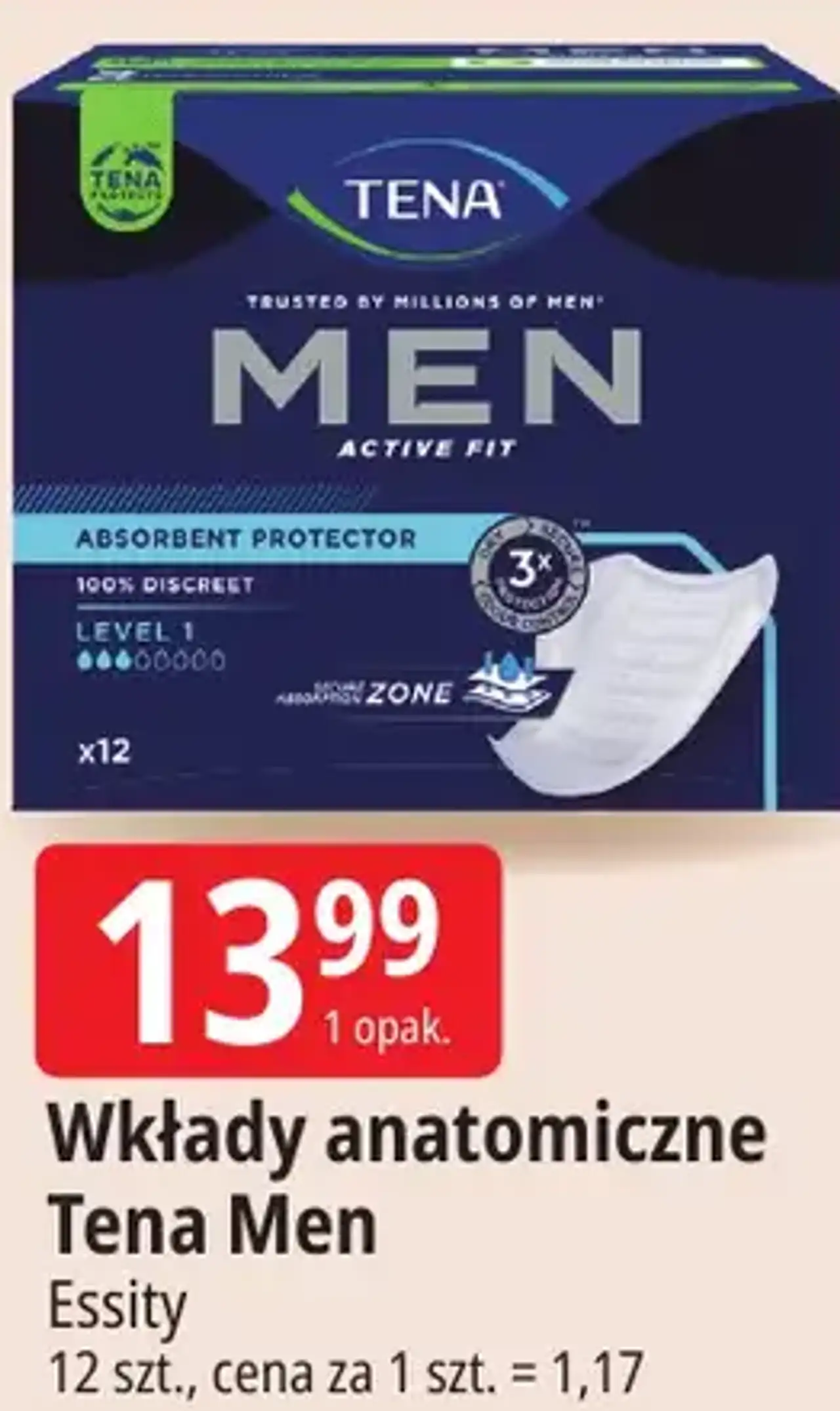 Wkłady anatomiczne Tena Men