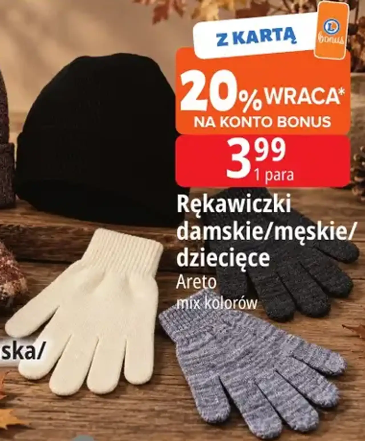 Rękawiczki damskie/męskie/dziecięce Areto