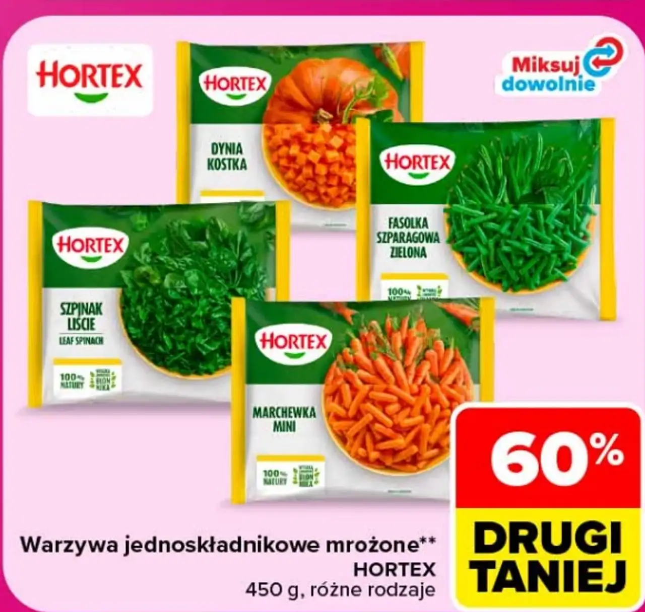 Warzywa jednoskładnikowe mrożone HORTEX 450 g