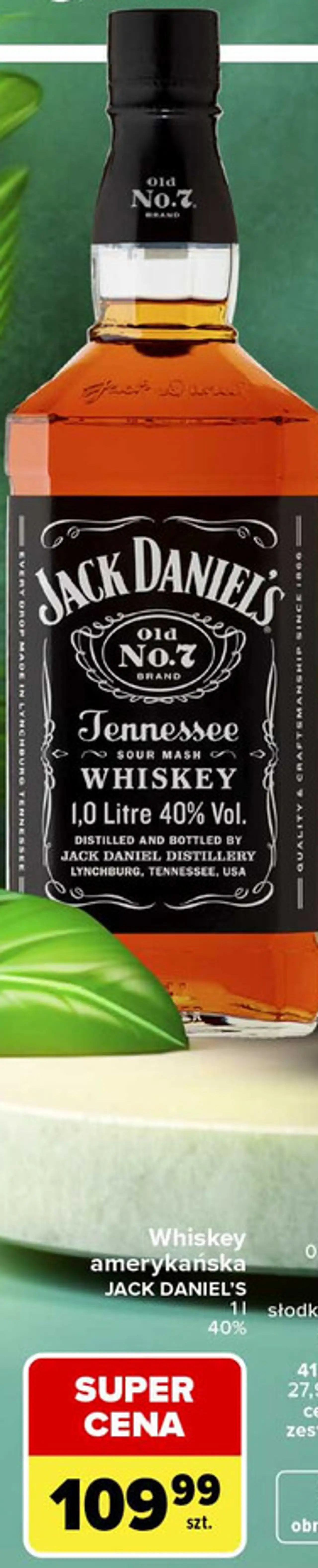 Whiskey amerykańska Jack Daniel's Tennessee Whiskey