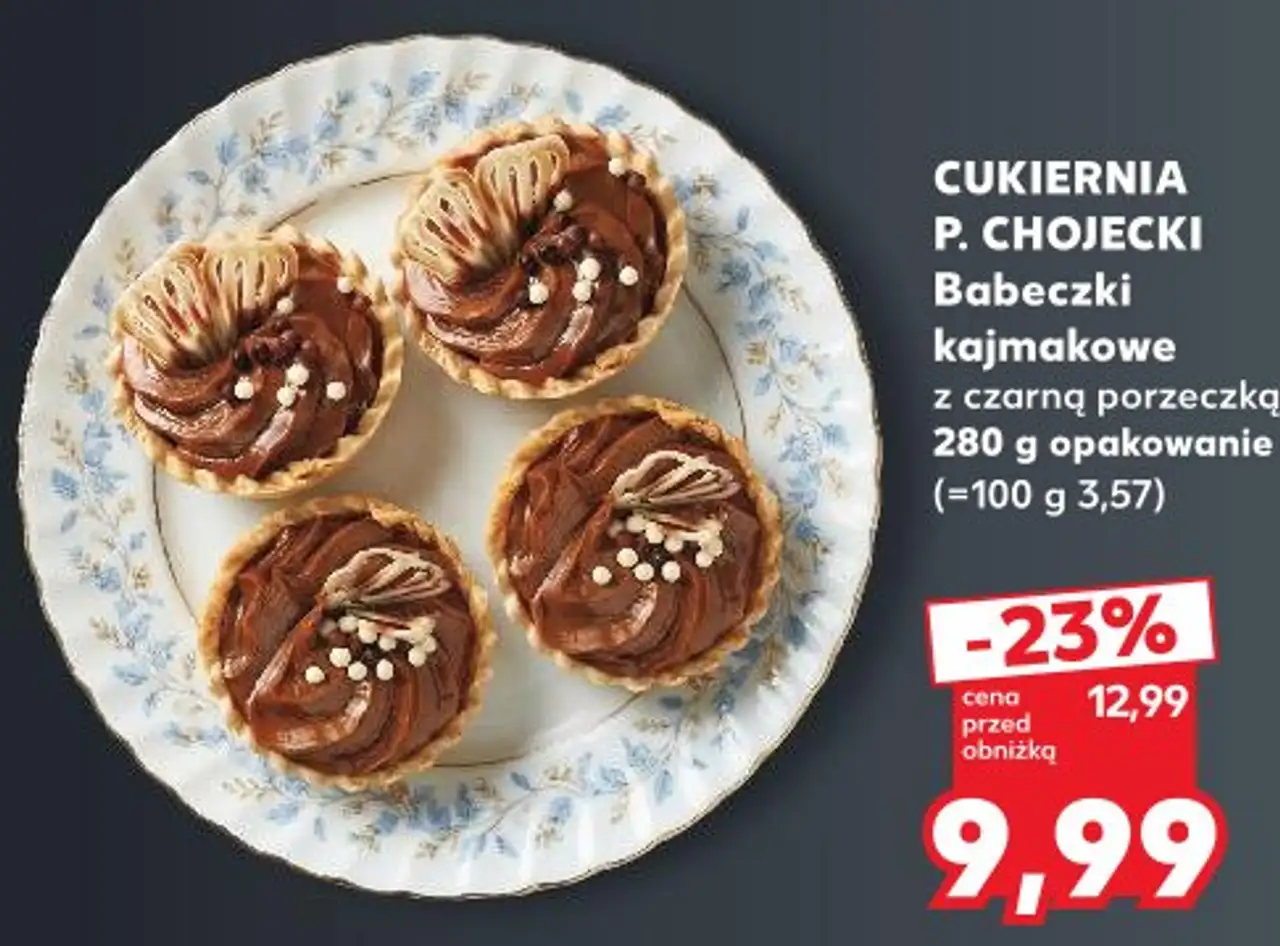 Cukiernia P. Chojecki Babeczki kajmakowe z czarną porzeczką