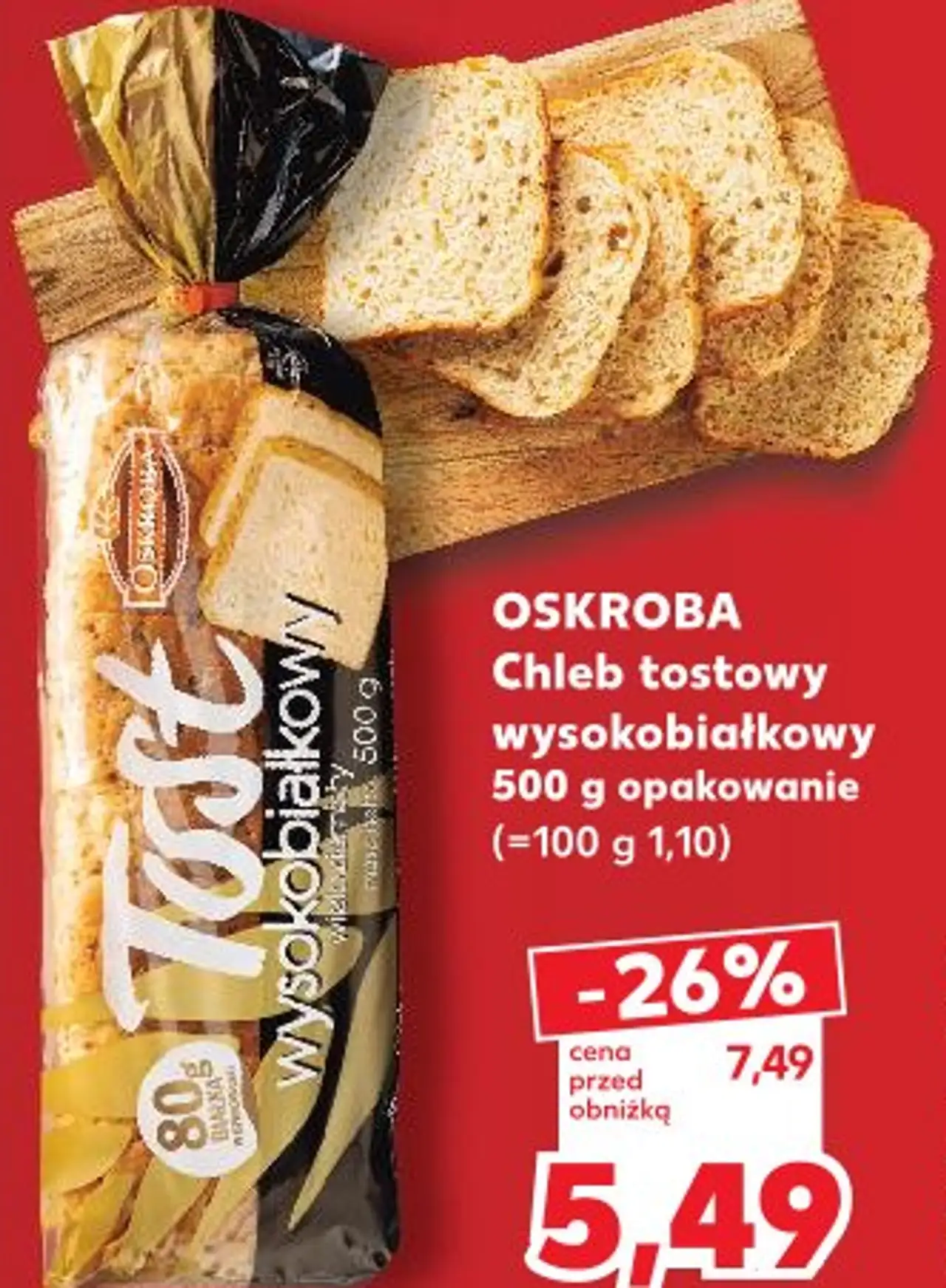 Oskroba Chleb tostowy wysokobiałkowy