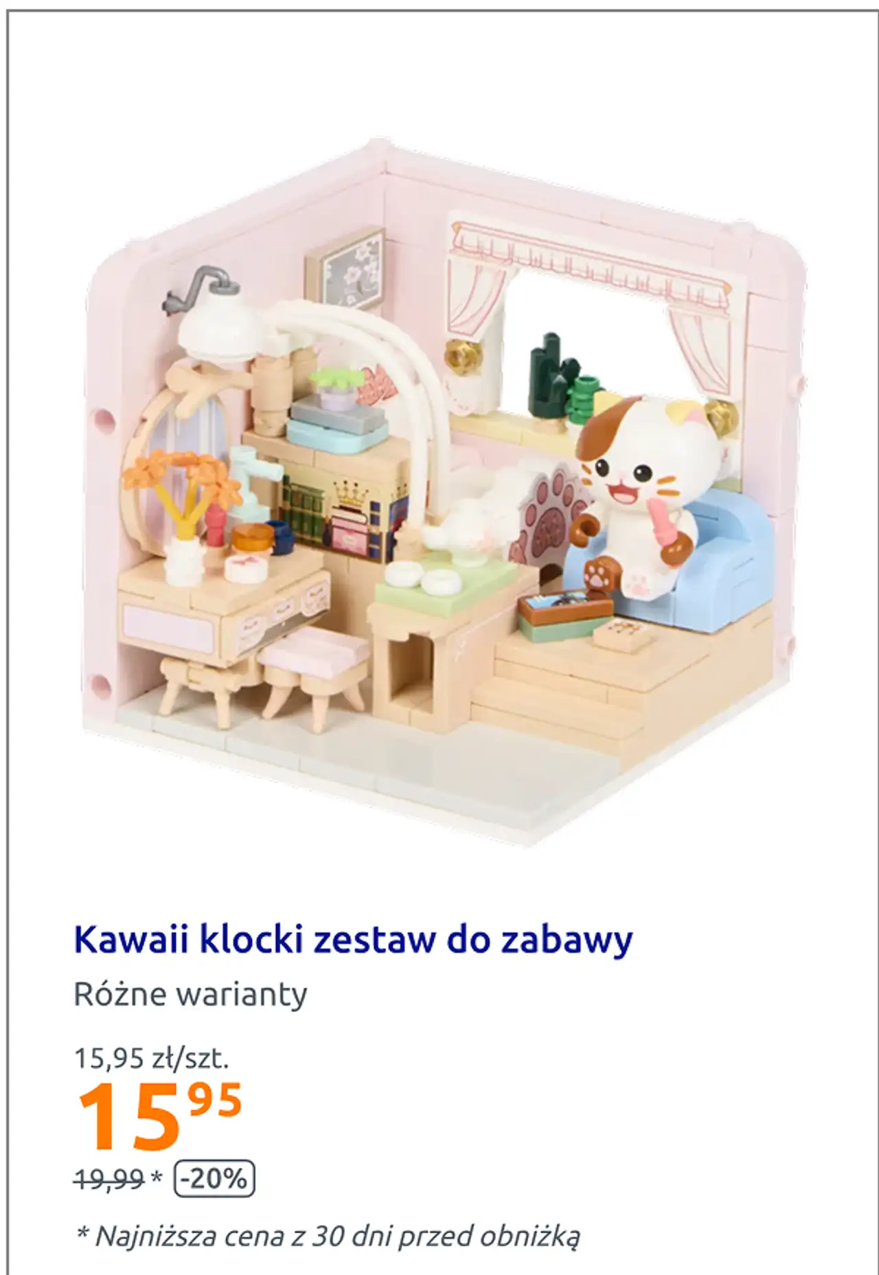 Kawaii klocki zestaw do zabawy