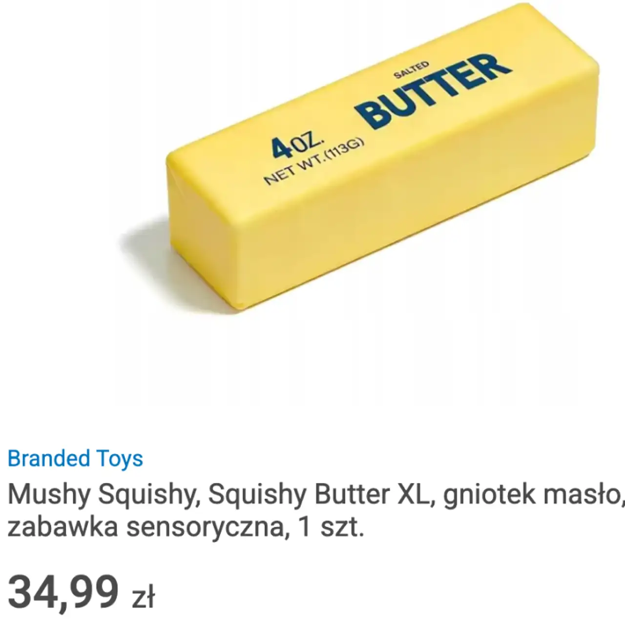 Mushy Squishy, Squishy Butter XL, gniotek masło, zabawka sensoryczna, 1 szt.