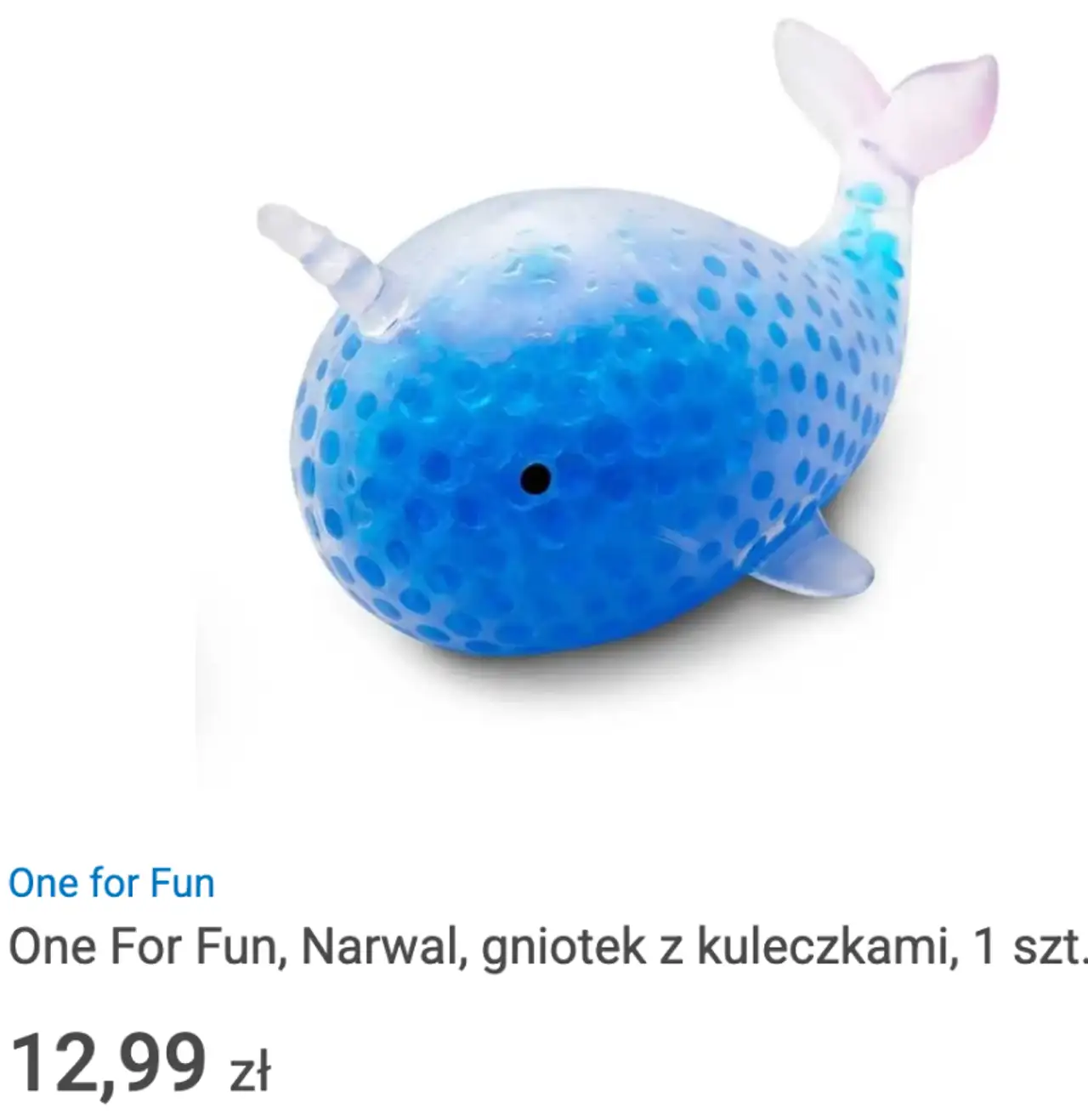 One For Fun, Narwal, gniotek z kuleczkami, 1 szt.
