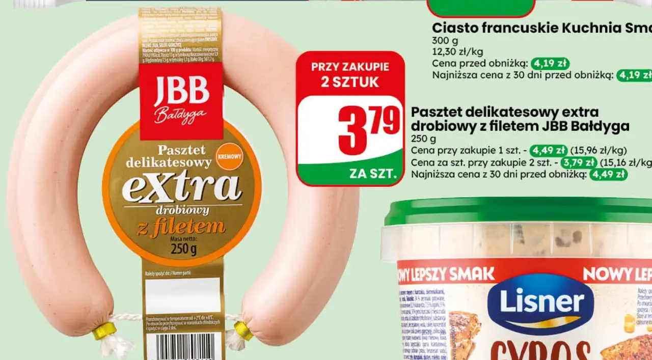 Pasztet delikatesowy extra drobiowy z filetem JBB Bałdyga