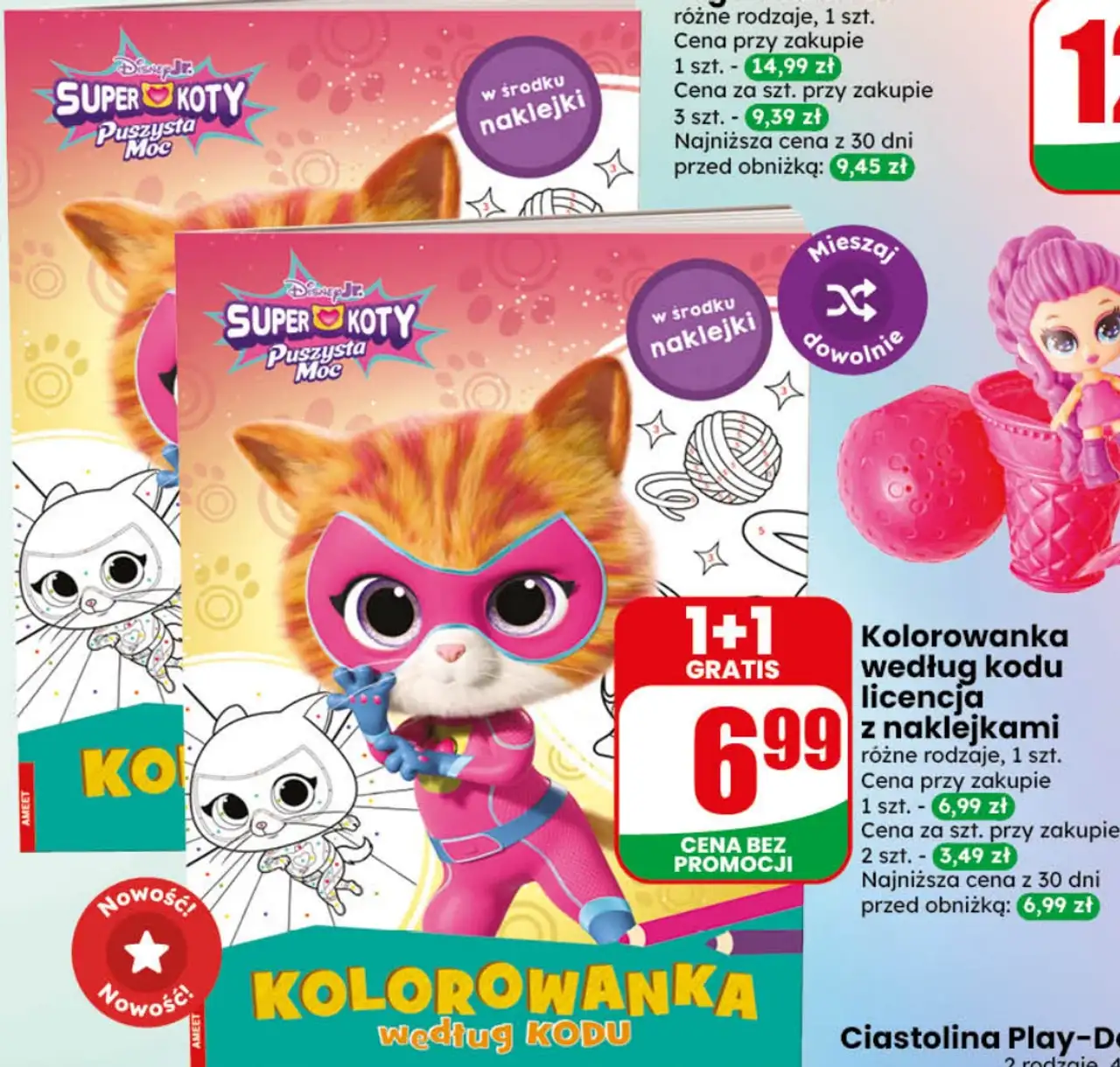 Kolorowanka według kodu licencja z naklejkami