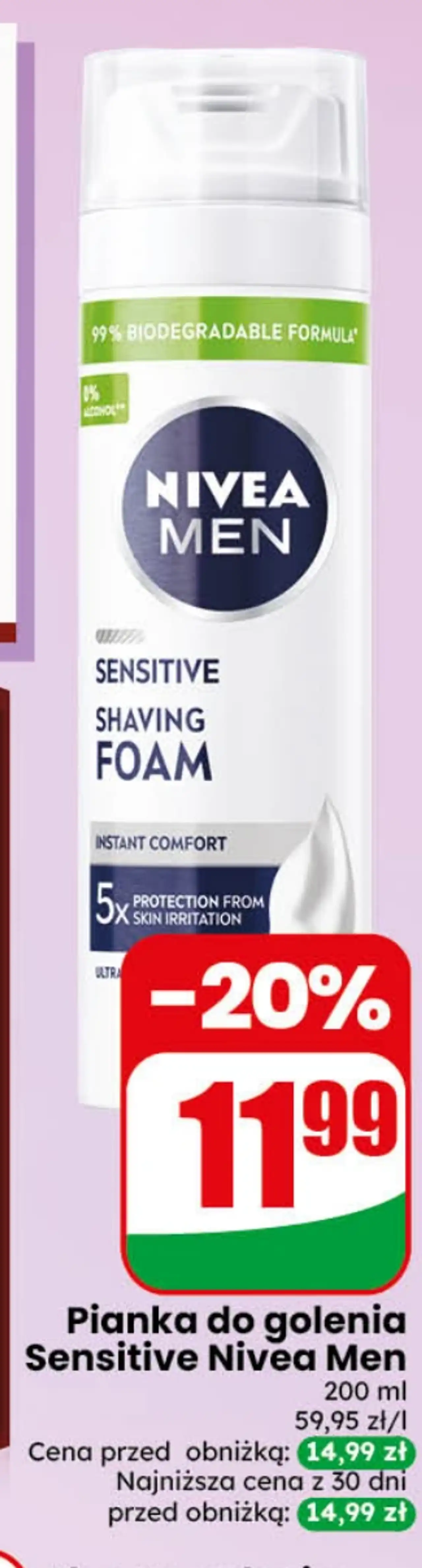 Pianka do golenia Sensitive Nivea Men