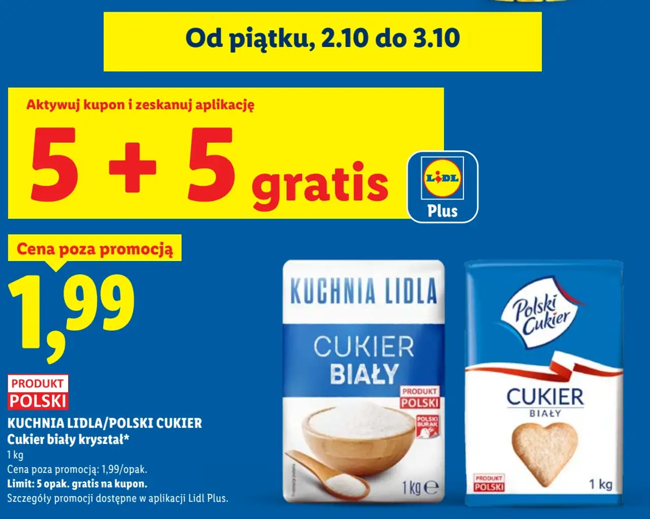KUCHNIA LIDLA/POLSKI CUKIER Cukier biały kryształ