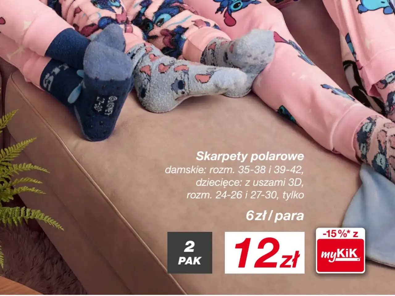 Skarpety polarowe Disney Stitch 2-pak