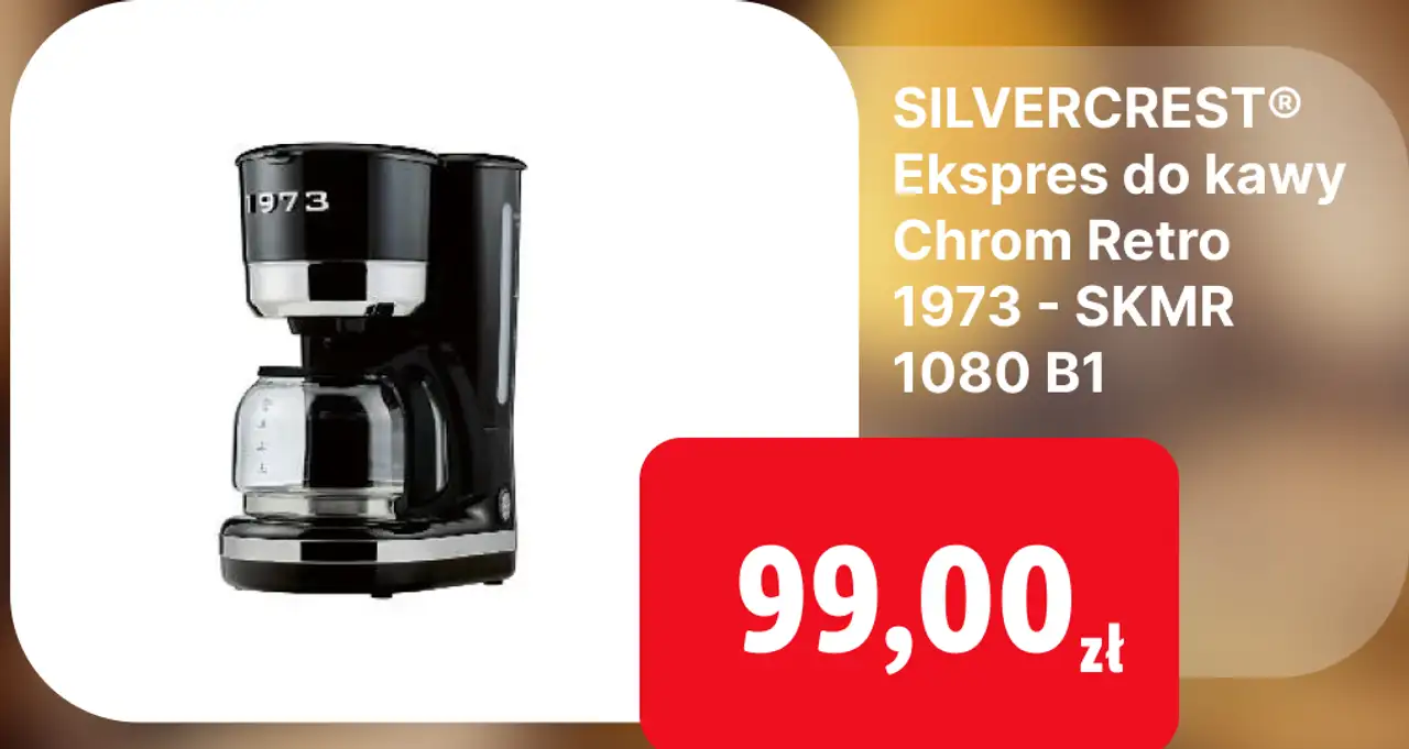 SILVERCREST Ekspres do kawy Chrom Retro 1973 - SKMR 1080 B1