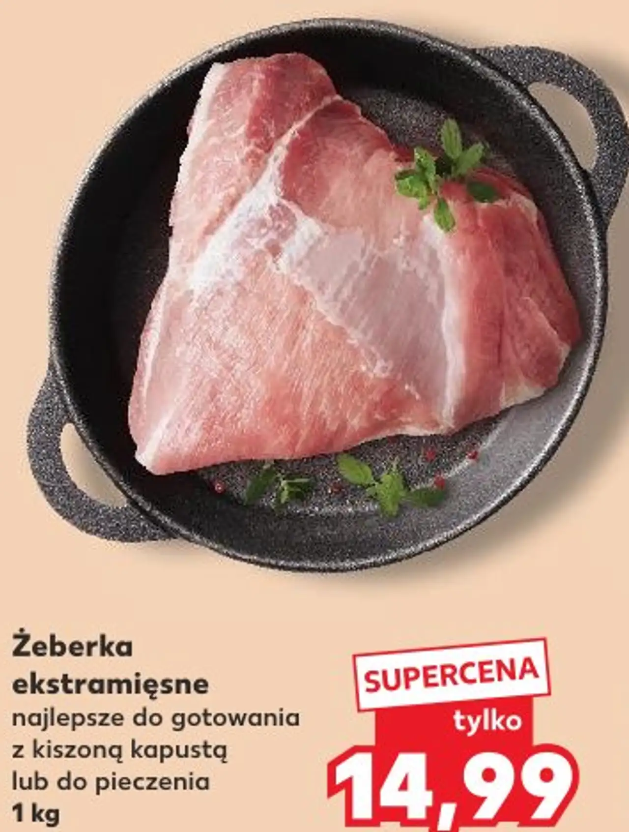 Żeberka ekstramięsne najlepsze do gotowania z kiszoną kapustą lub do pieczenia