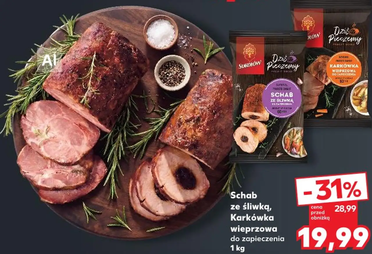 Sokołów Schab ze śliwką, Karkówka wieprzowa do zapieczenia
