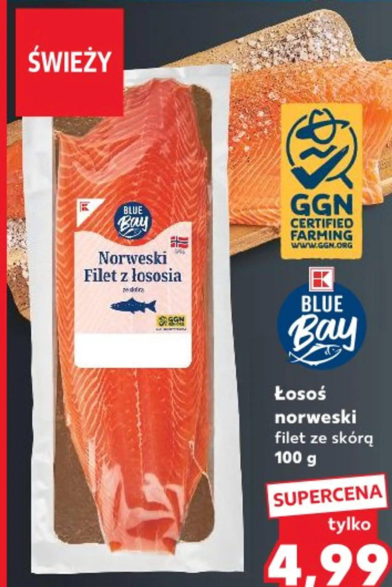 Łosoś norweski filet ze skórą Blue Bay