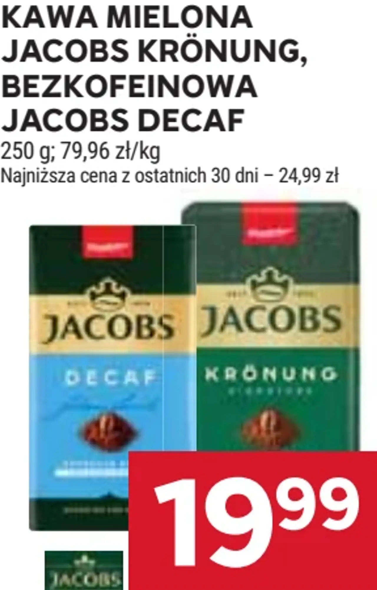 Kawa mielona Jacobs Krönung / Jacobs Decaf