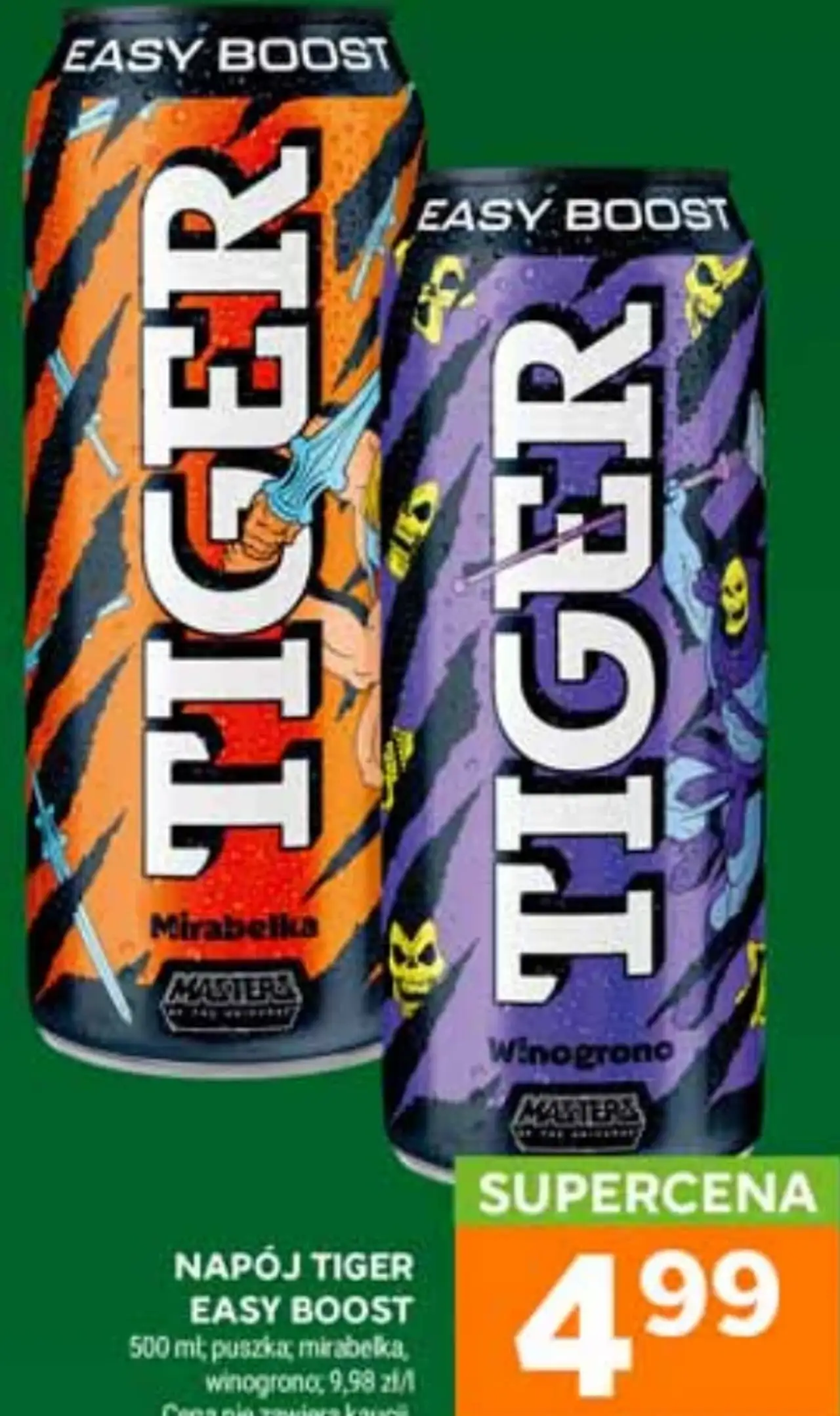 Napój Tiger Easy Boost Mirabelka / Winogrono