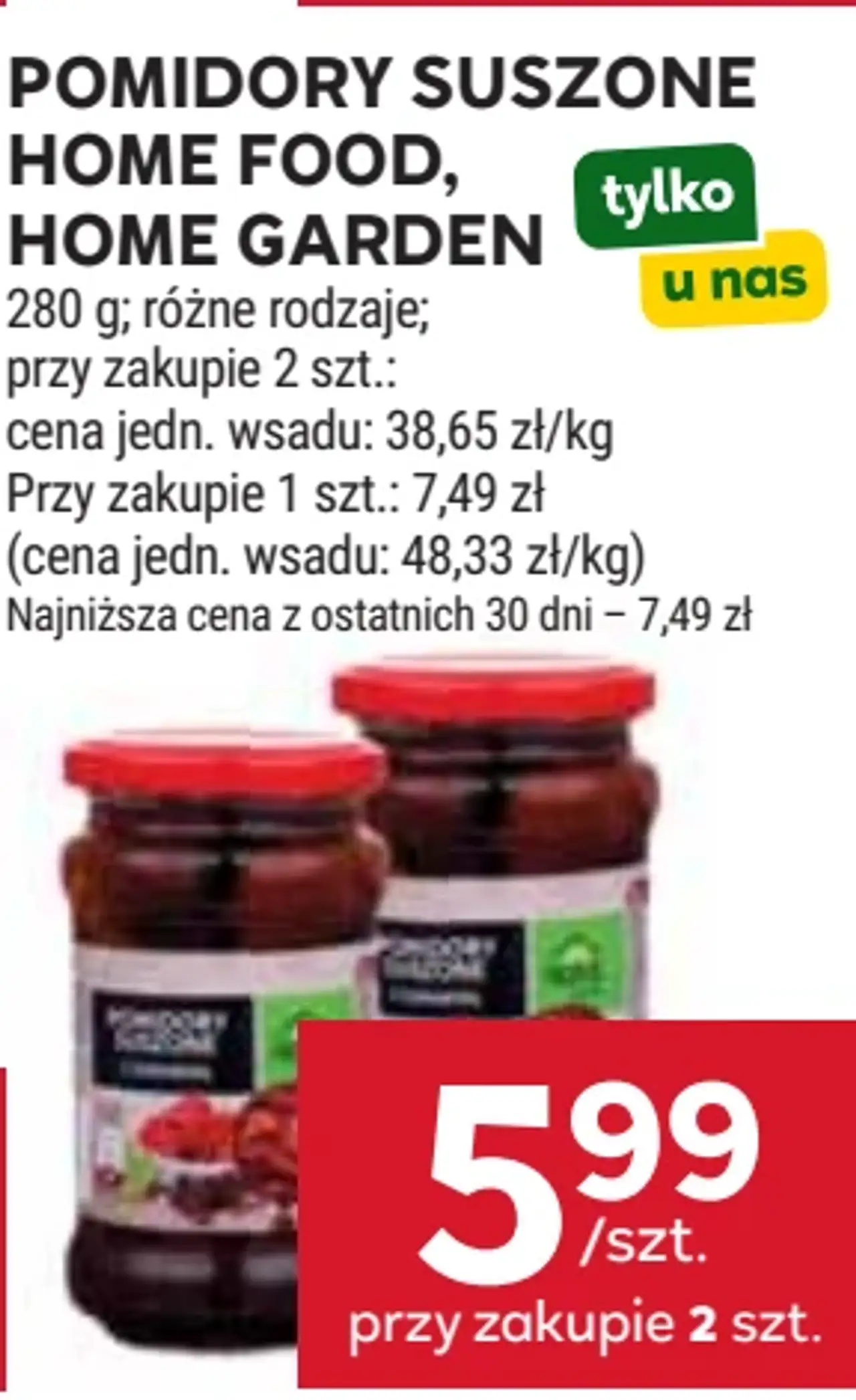 Pomidory suszone Home Food, Home Garden