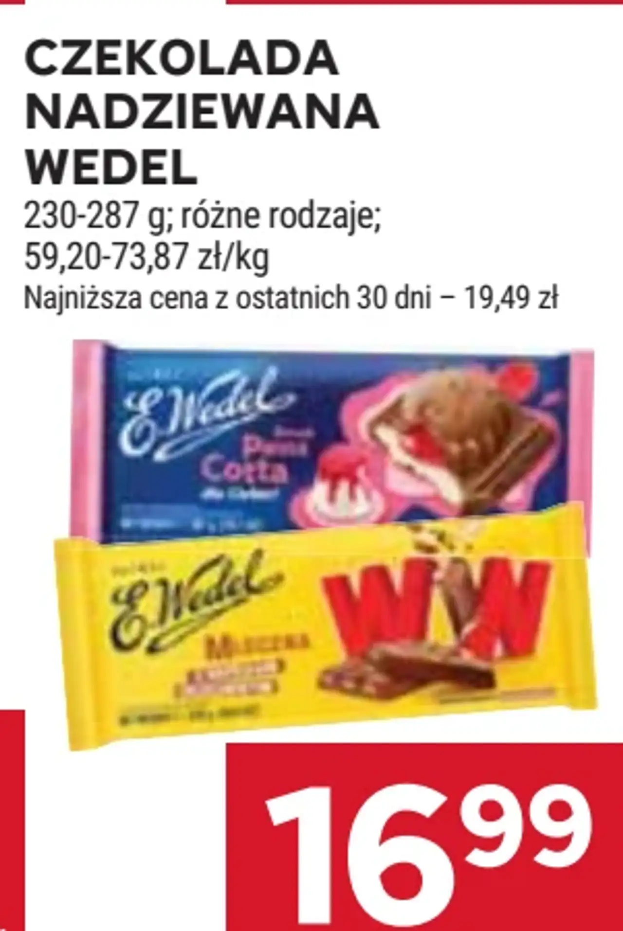 Czekolada nadziewana Wedel