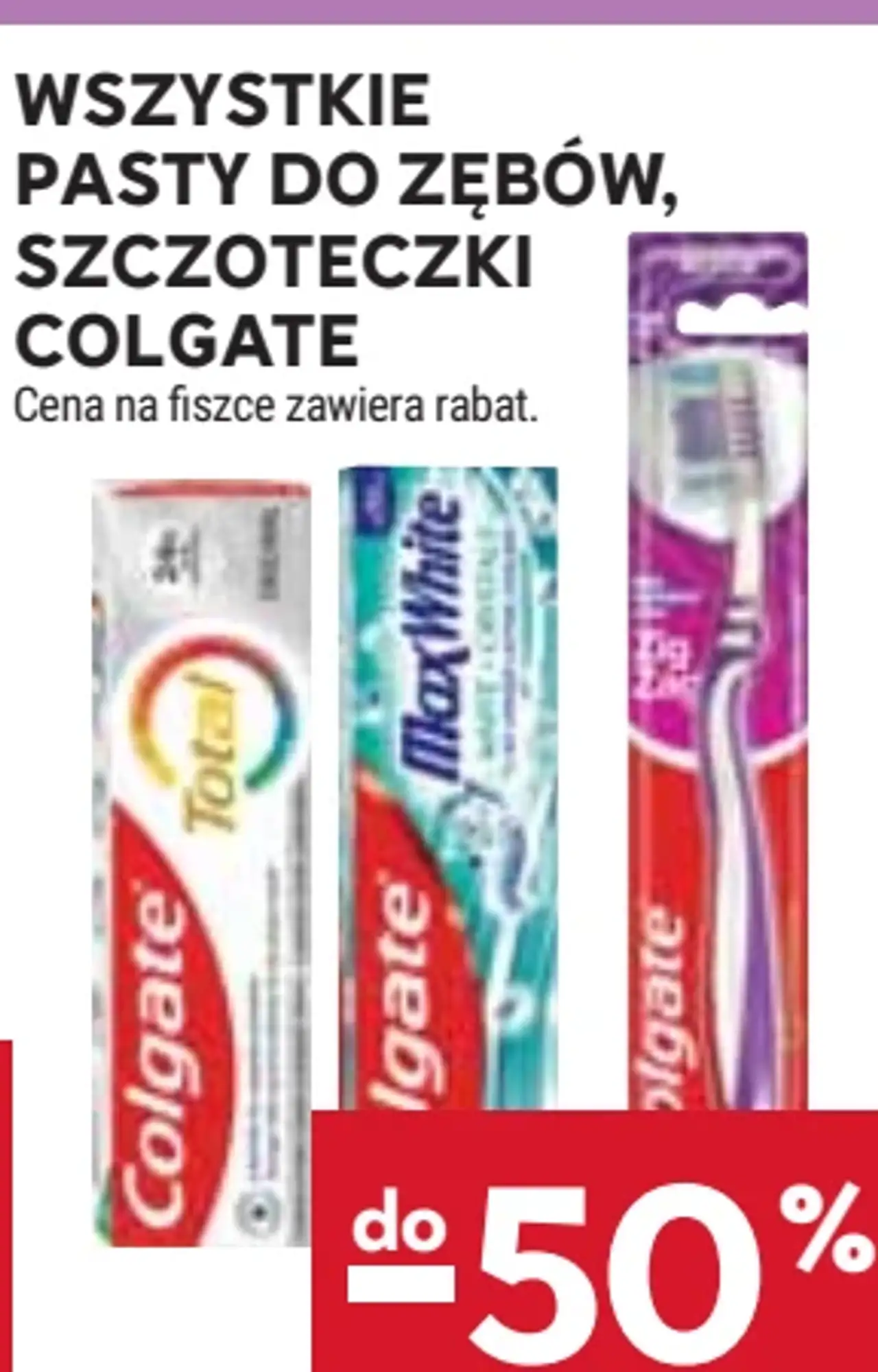 Wszystkie pasty do zębów, szczoteczki Colgate