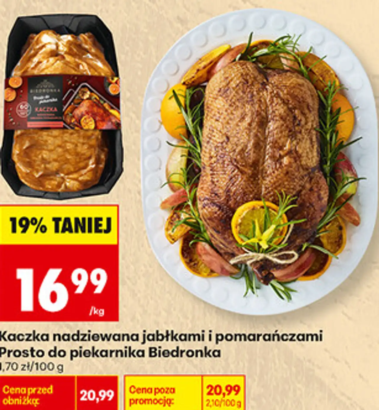 Kaczka nadziewana jabłkami i pomarańczami Prosto do piekarnika Biedronka