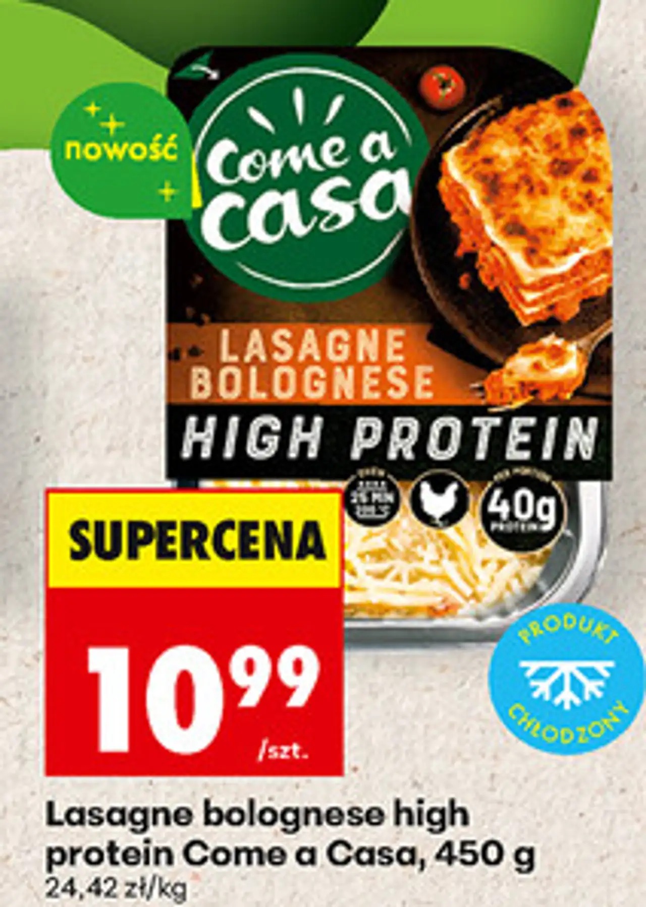 Lasagne bolognese high protein Come a Casa, 450 g