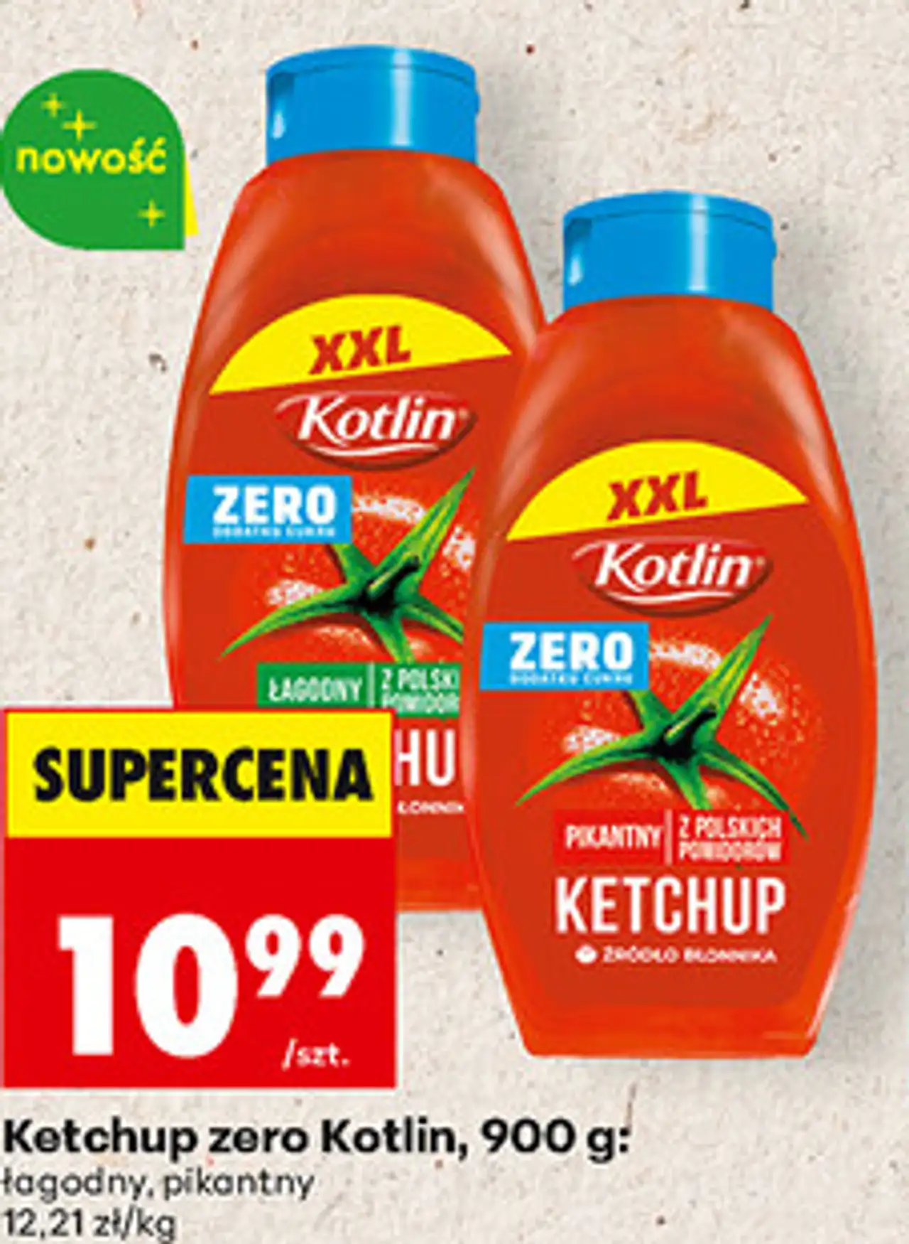 Ketchup zero Kotlin, 900 g