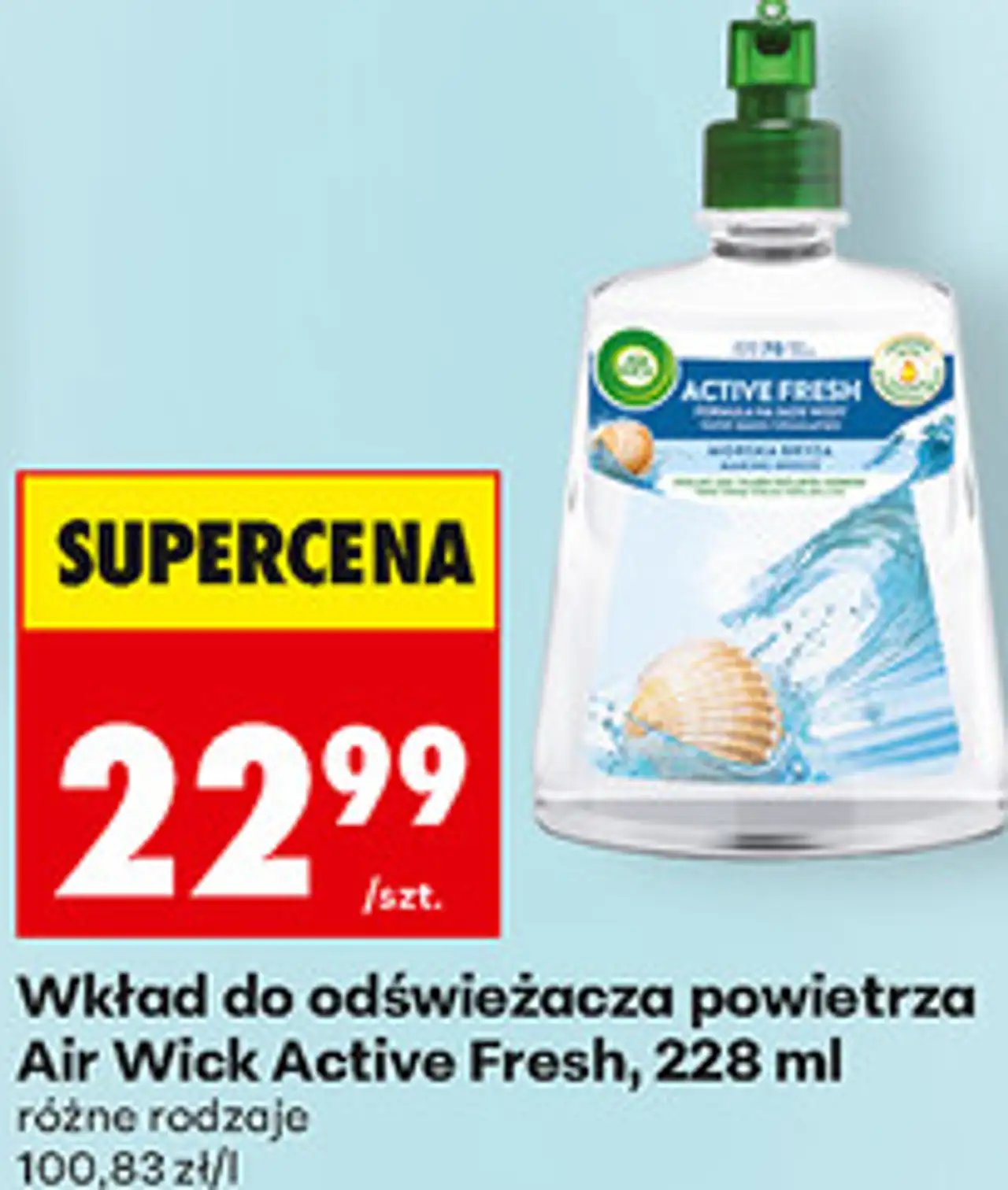 Wkład do odświeżacza powietrza Air Wick Active Fresh, 228 ml