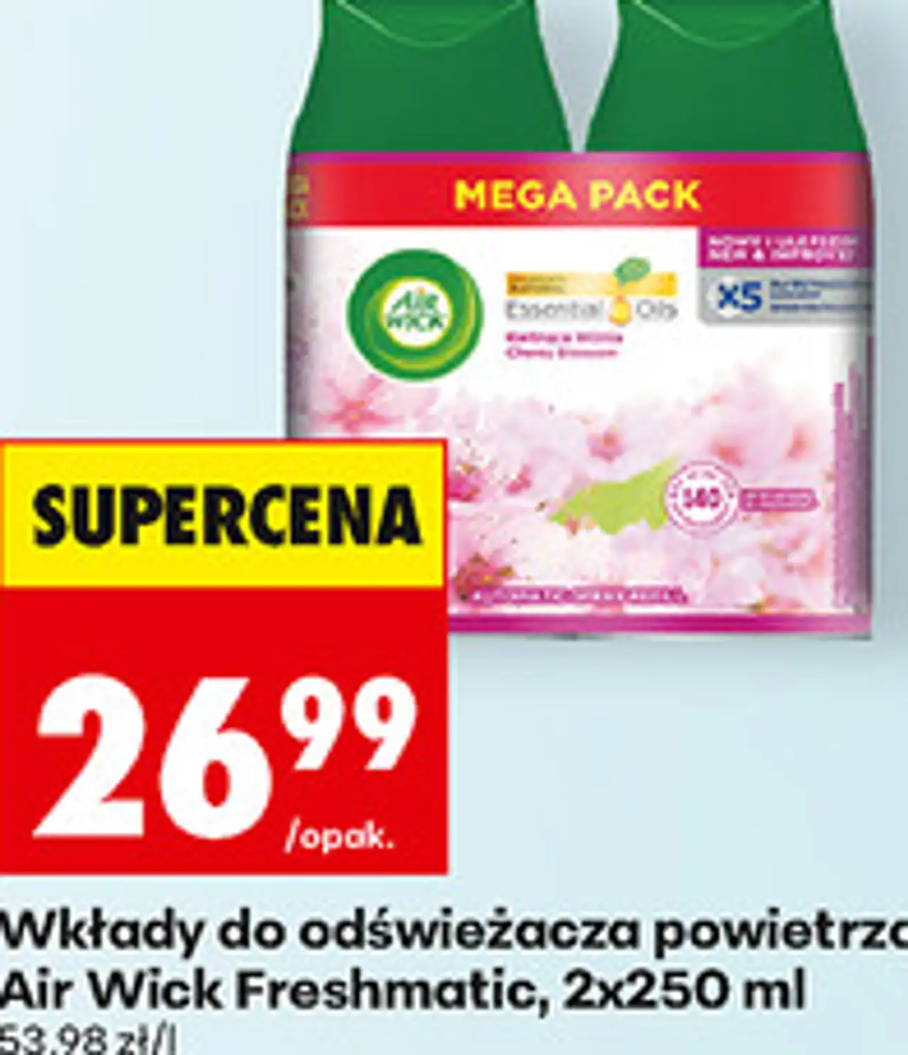 Wkłady do odświeżacza powietrza Air Wick Freshmatic, 2x250 ml