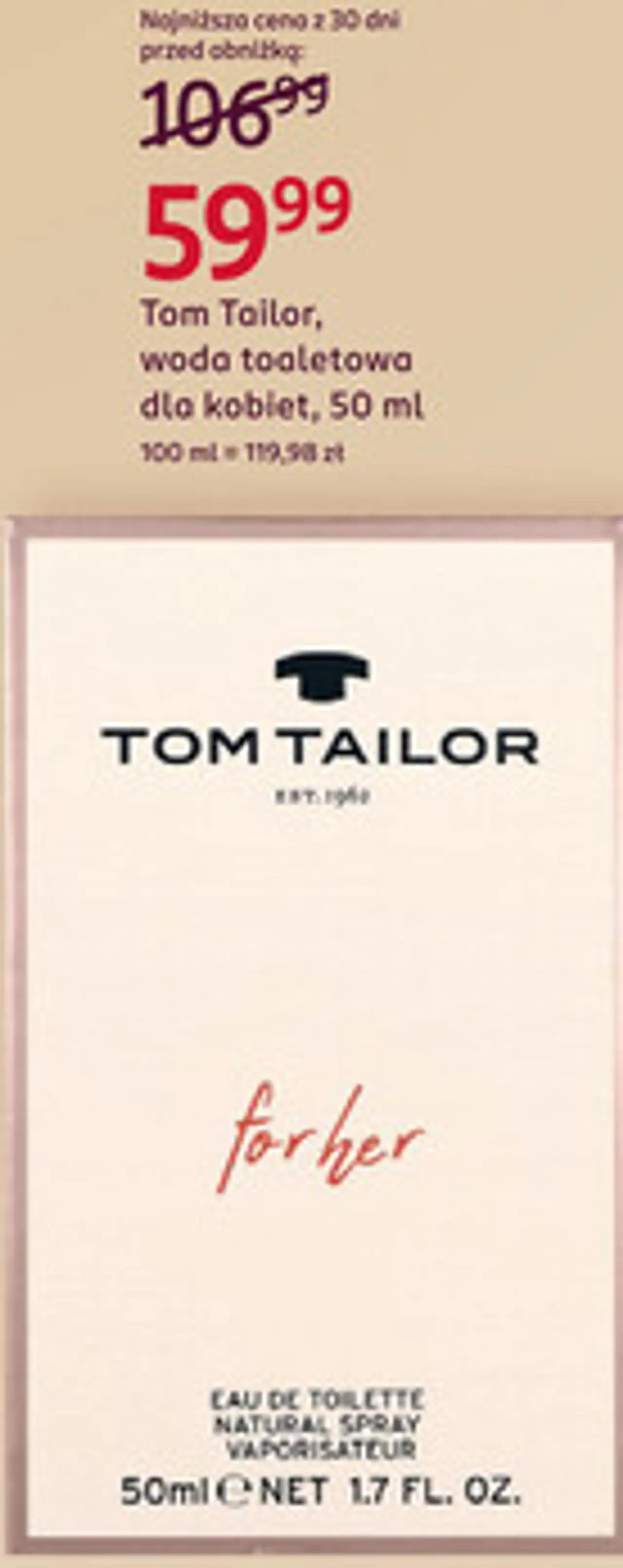 Tom Tailor, woda toaletowa dla kobiet, 50 ml