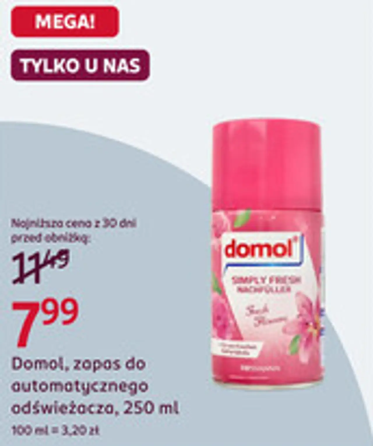 Domol, zapas do automatycznego odświeżacza, 250 ml