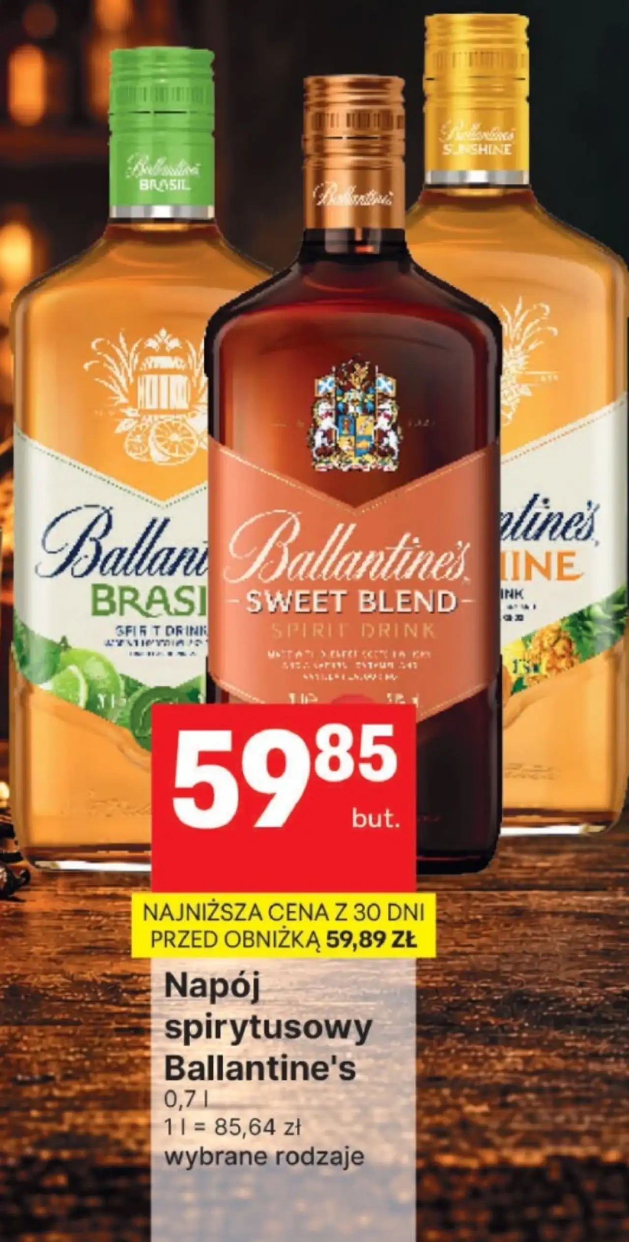 Napój spirytusowy Ballantine's wybrane rodzaje